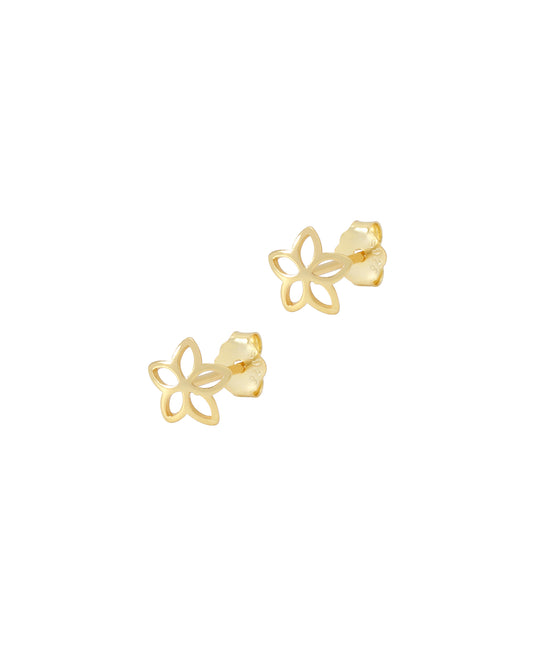 Boucles d'oreilles en argent doré mini fleur