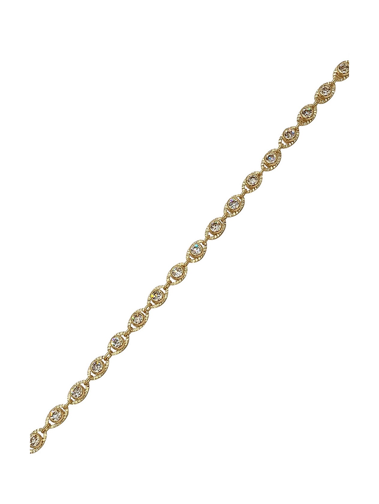 GOLD-PLATED EYE MOTIF BRACELET WITH STONE