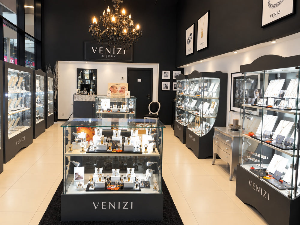 Interior of the Venizi jeweller at Docks Bruxsel in Brussels