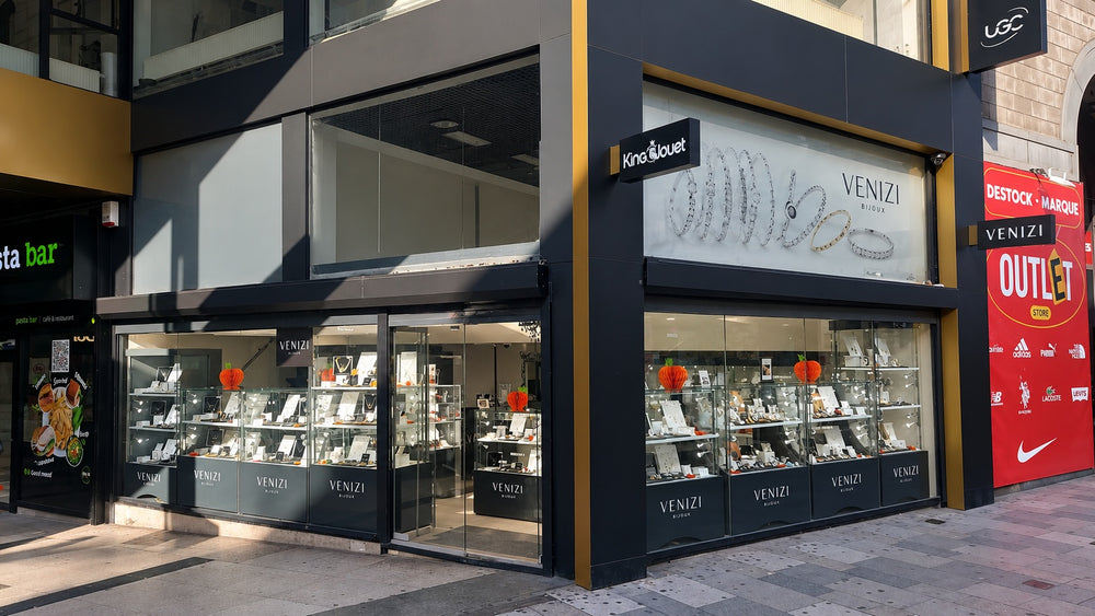 Façade extérieure de la bijouterie Venizi Galerie Toison d'Or