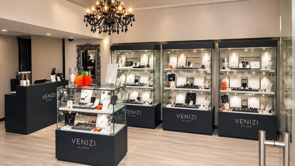 Intérieur de la bijouterie Venizi Galerie Toison d'Or