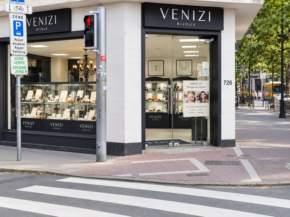Façade extérieure de la bijouterie Venizi chaussée de Wavre à Etterbeek