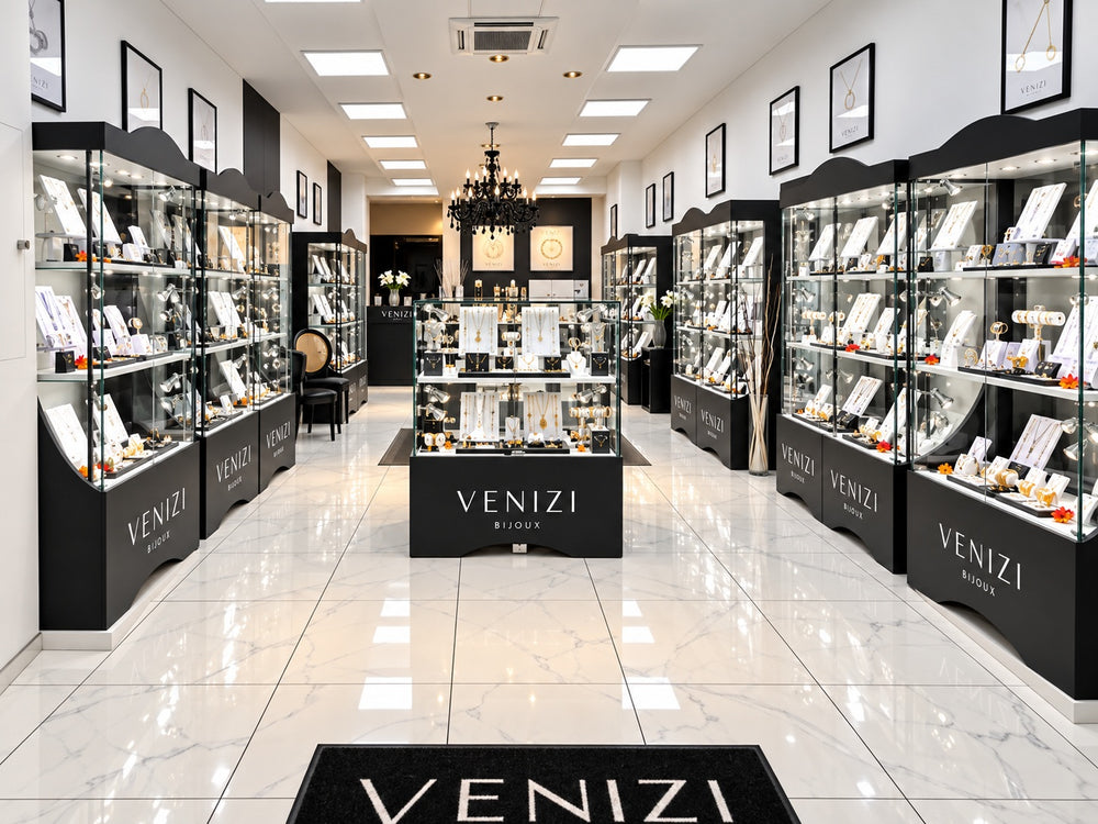 Intérieur de la bijouterie Venizi Langemunt à Gand