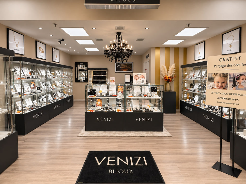 Intérieur de la bijouterie Venizi au Shopping Nivelles