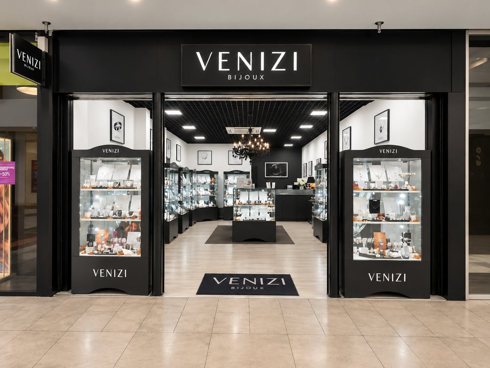 Façade extérieure de la bijouterie Venizi au centre Carrefour d'Orange