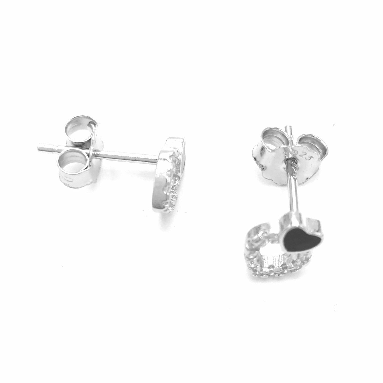 BOUCLES D'OREILLES EN ARGENT COEUR