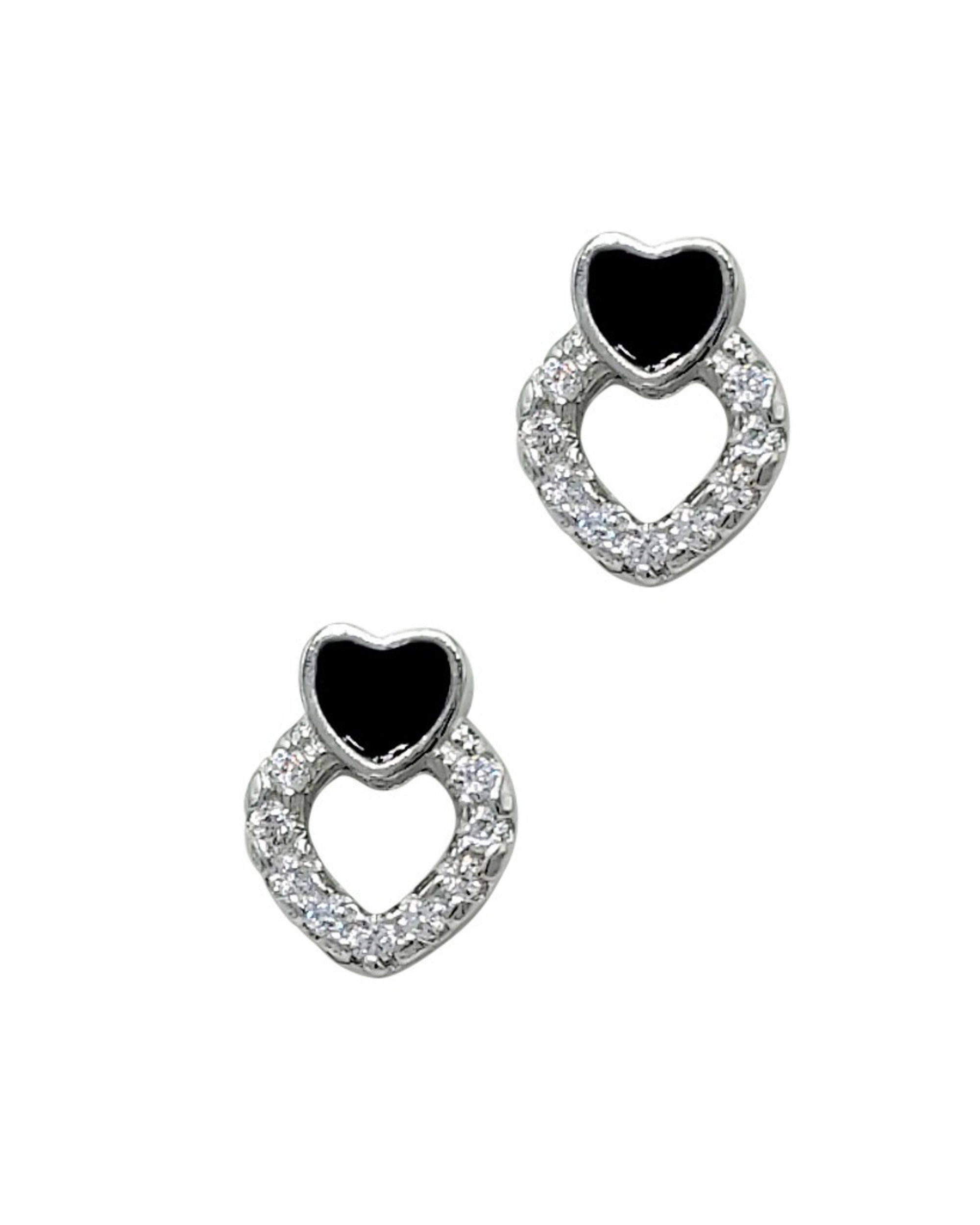 BOUCLES D'OREILLES EN ARGENT COEUR