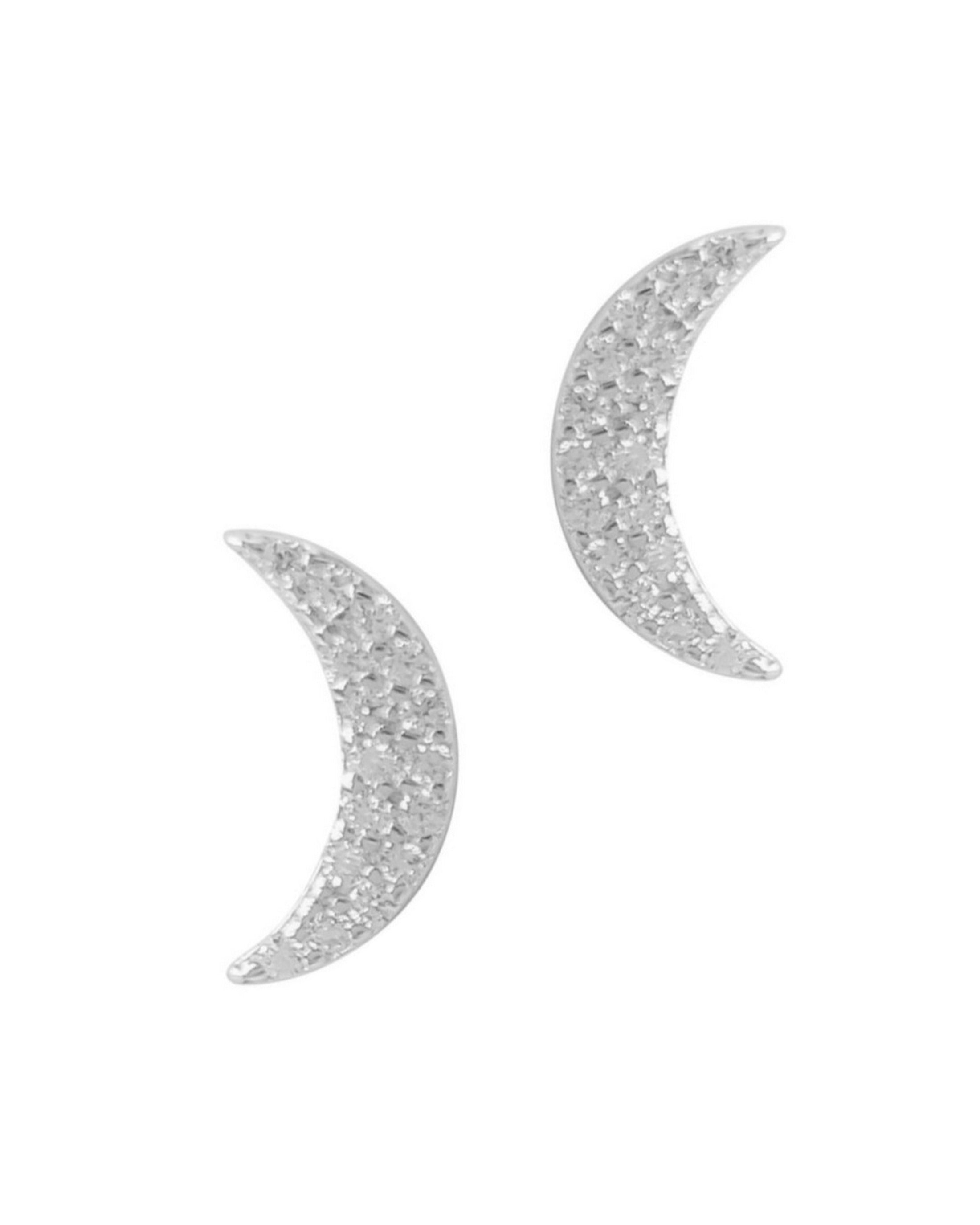 BOUCLES D'OREILLES EN ARGENT DEMI-LUNE