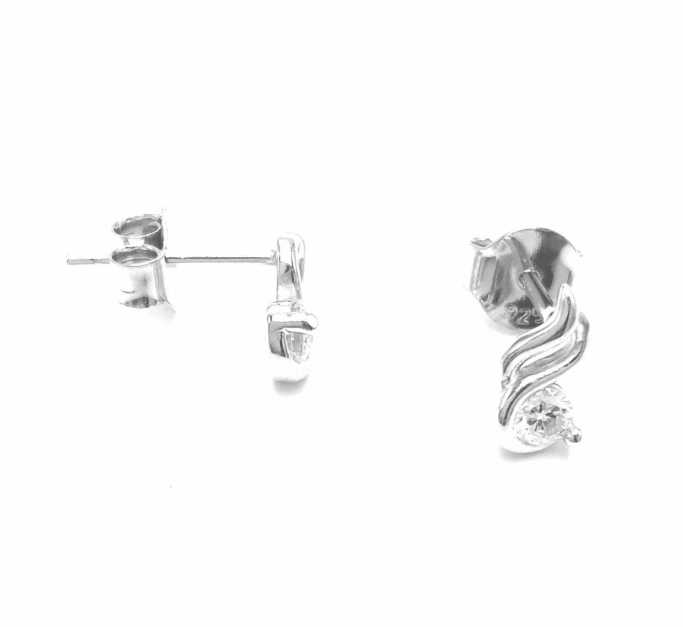 BOUCLES D'OREILLES EN ARGENT AVEC PIERRE