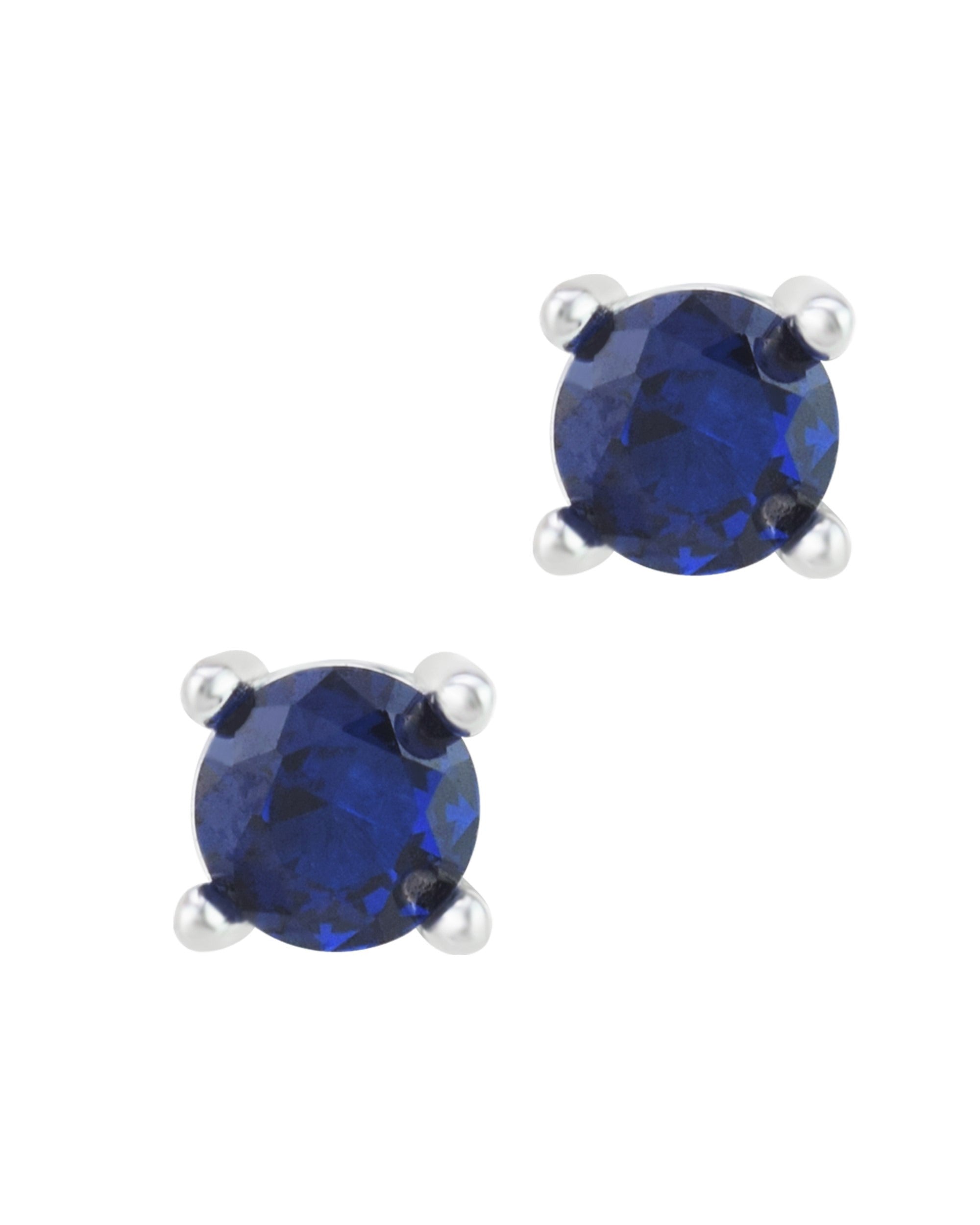 Boucles d'oreilles en argent et pierre bleue