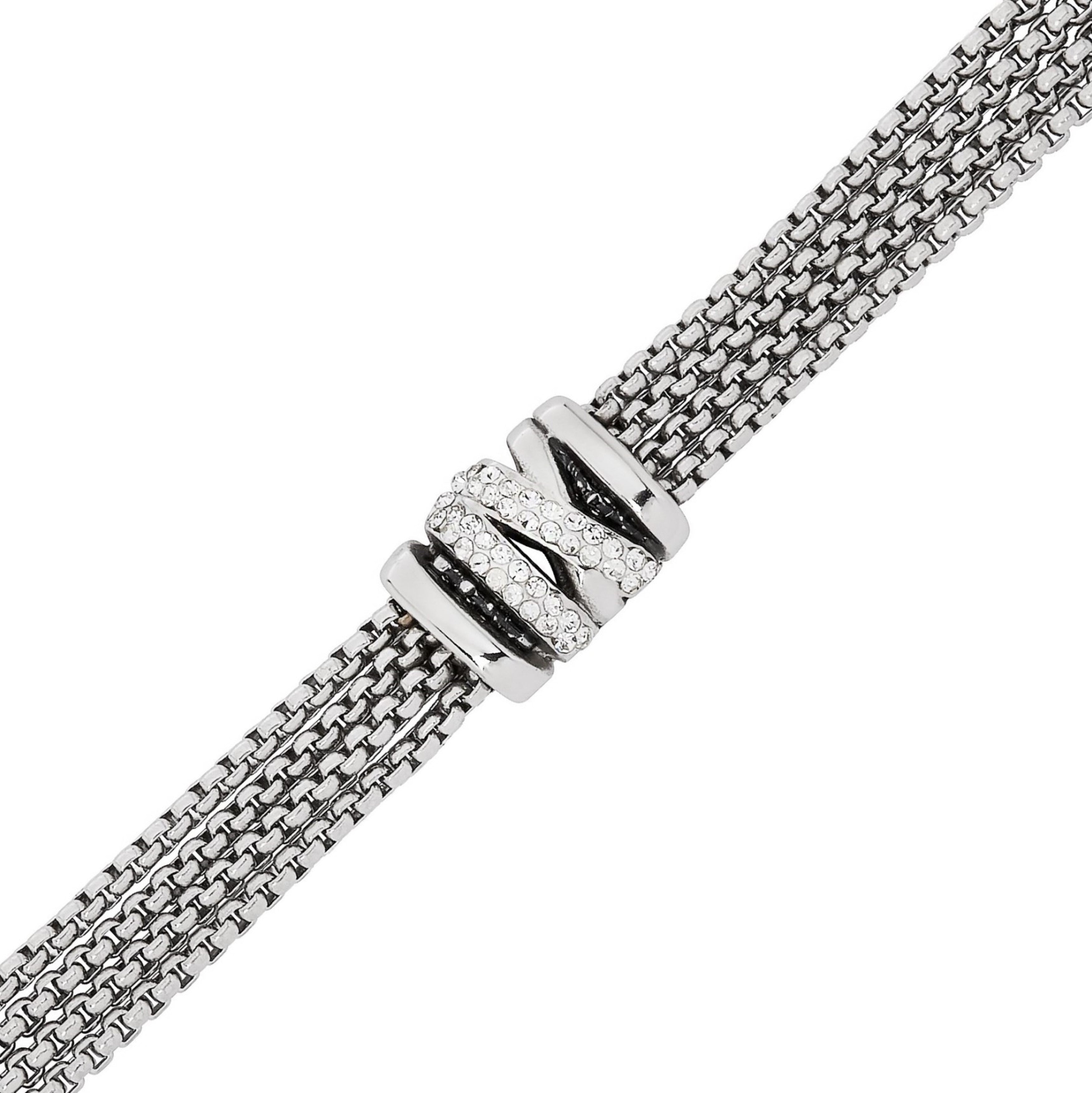 BRACELET EN ACIER 4 MAILLES MOTIF FANTAISIE