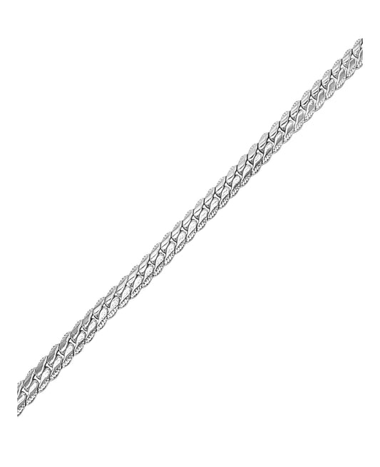 Bracelet en acier massif maille anglaise
