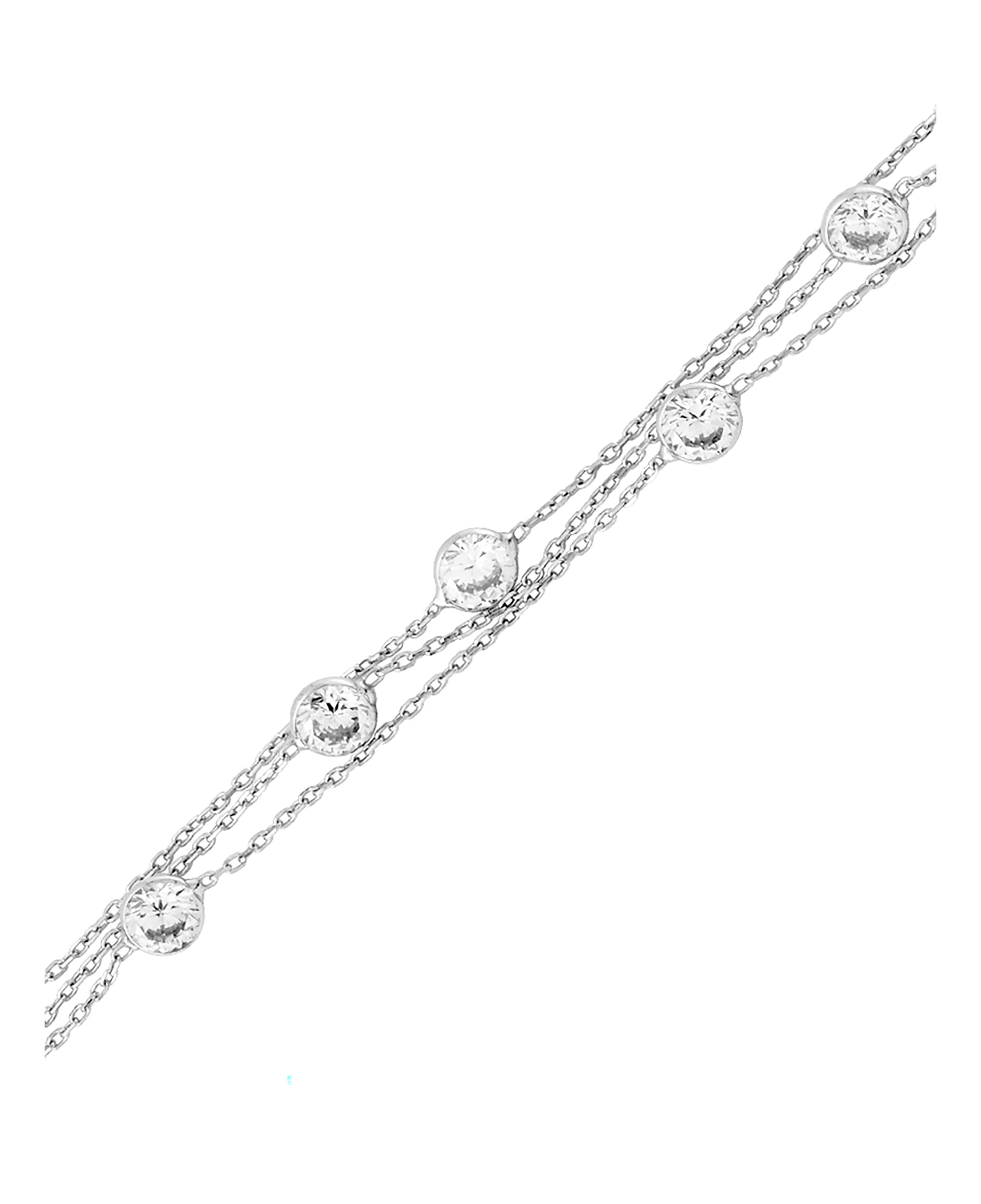 VENIZI | Bracelet en argent massif 3 mailles et pierres