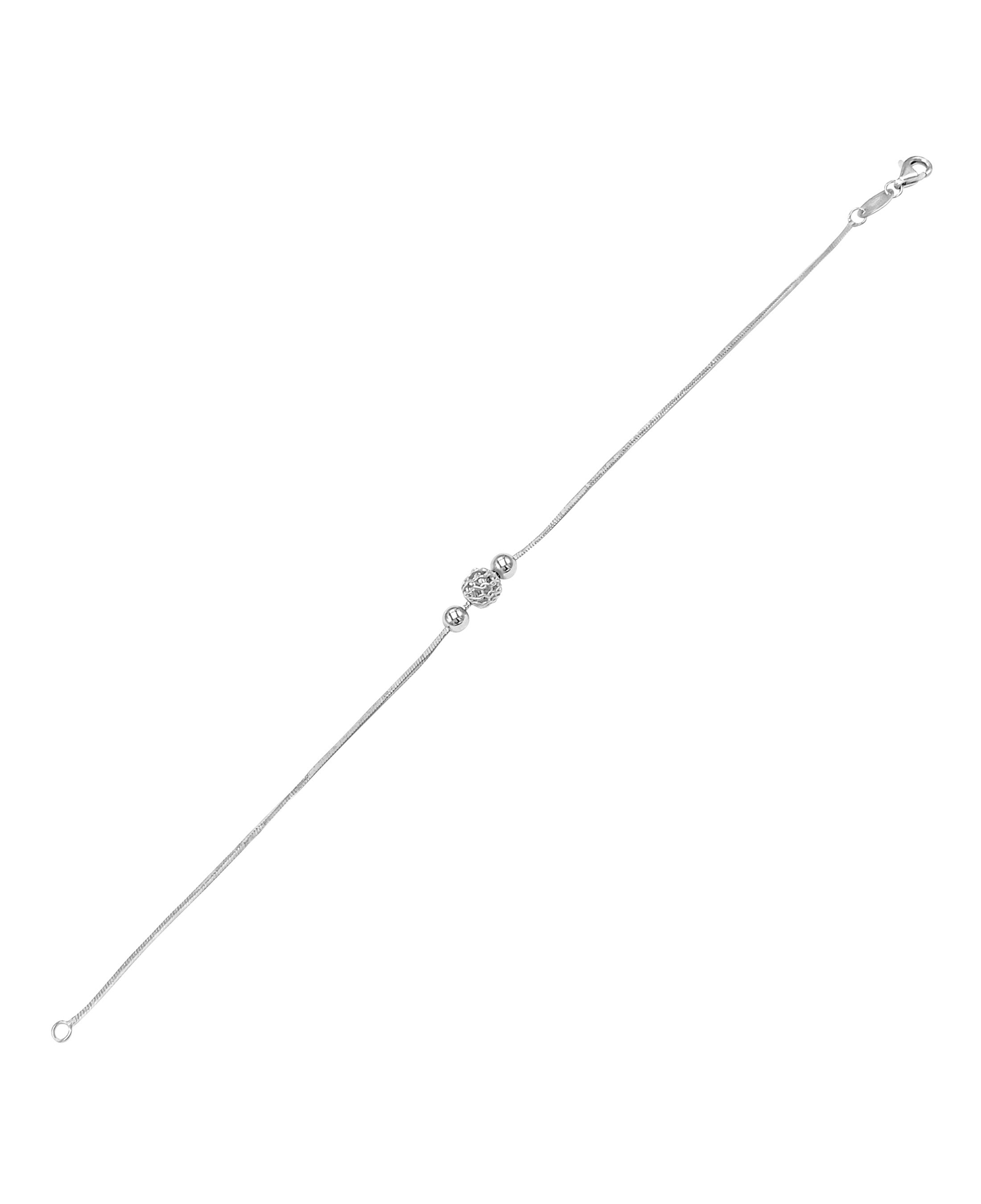 VENIZI | Bracelet en argent massif avec billes et boule filigrane