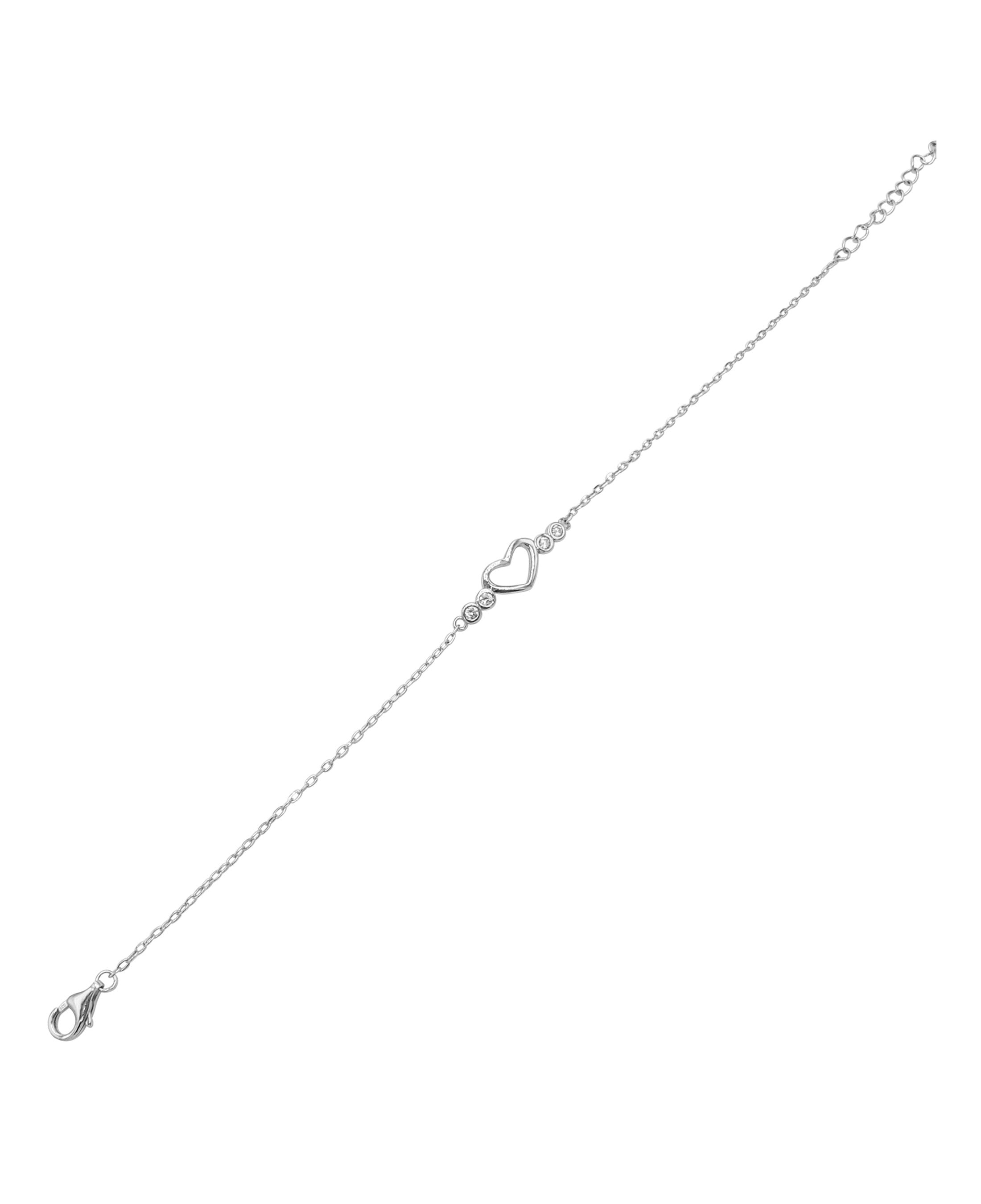 VENIZI | Bracelet en argent avec coeur et pierres