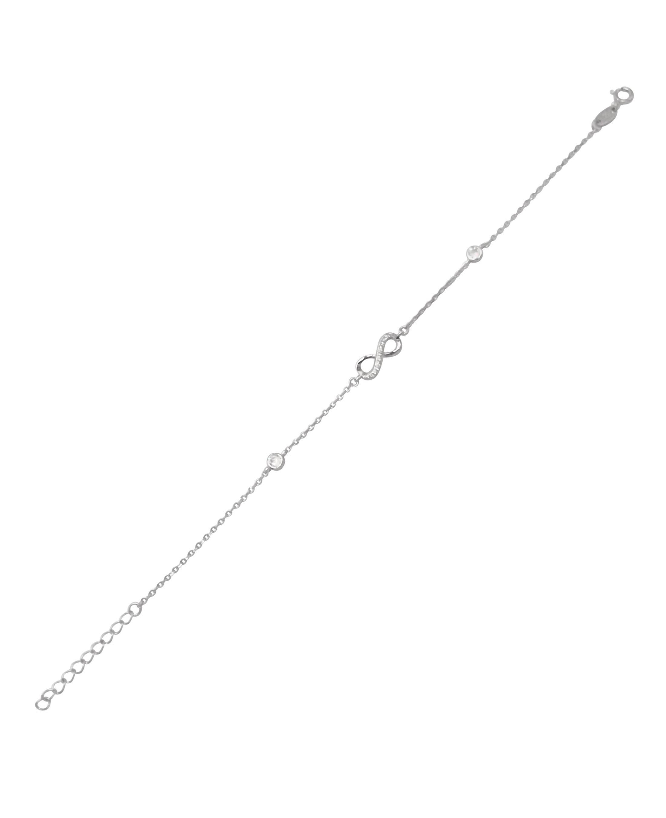 Bracelet en argent avec symbole infini et strass