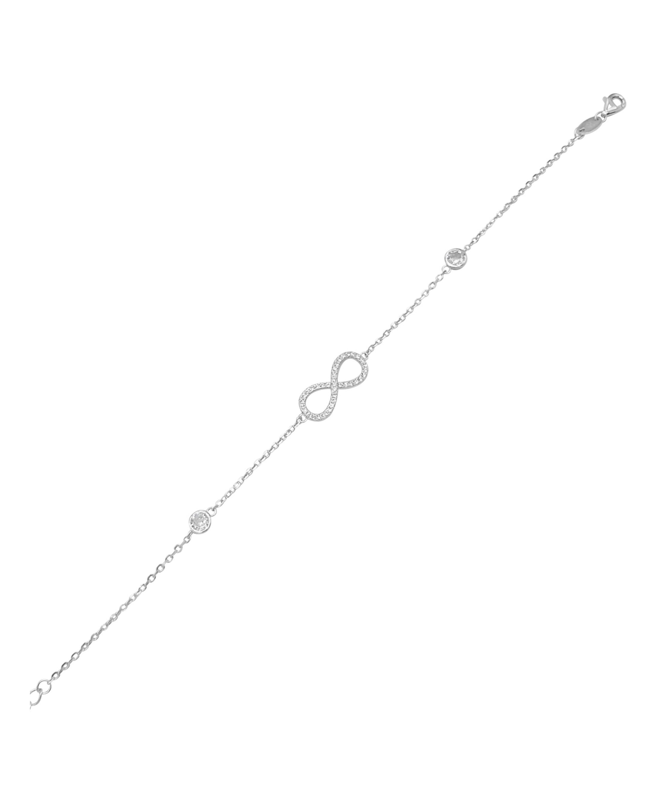 BRACELET EN ARGENT INFINI SERTI DE PIERRES