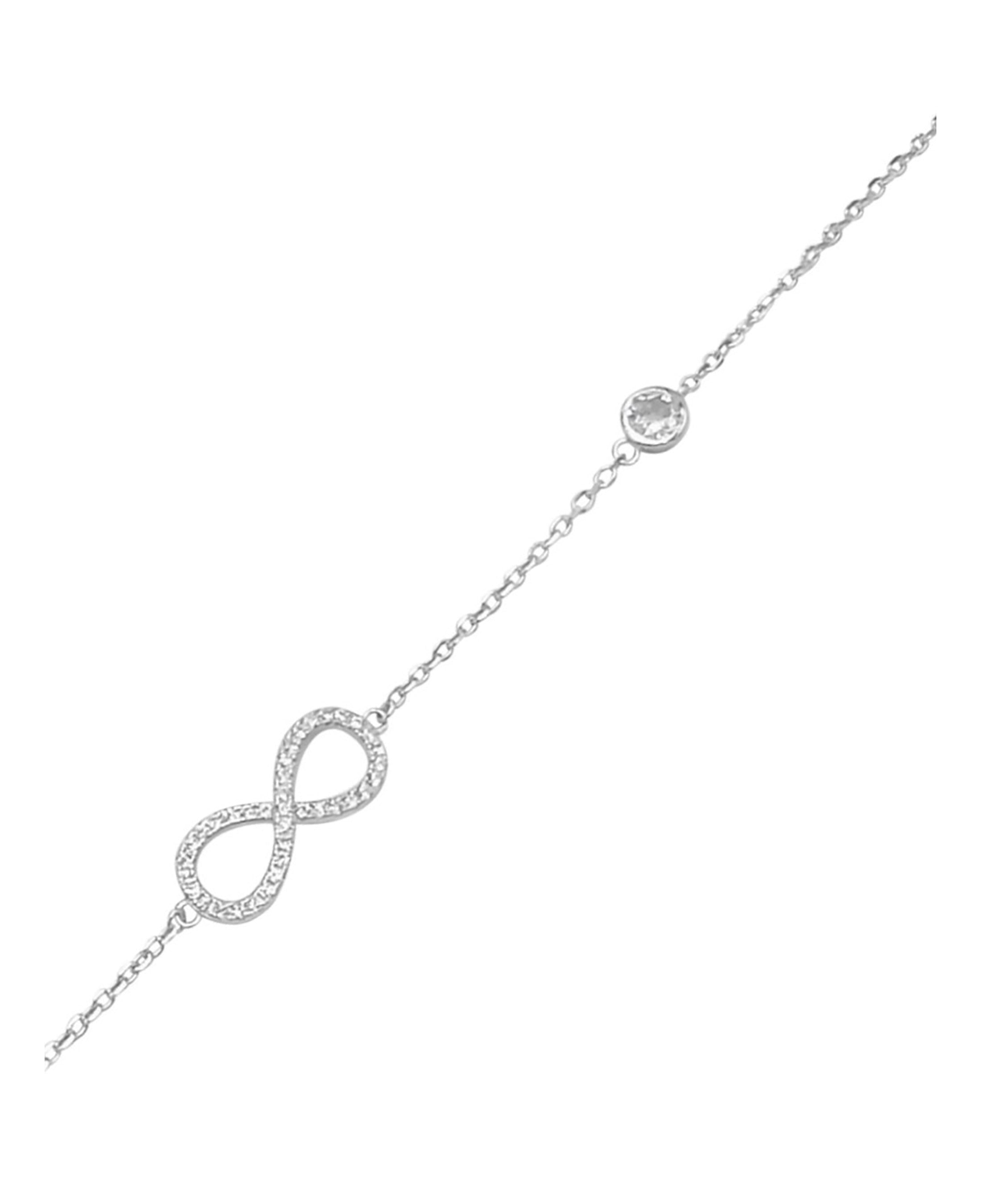 BRACELET EN ARGENT INFINI SERTI DE PIERRES