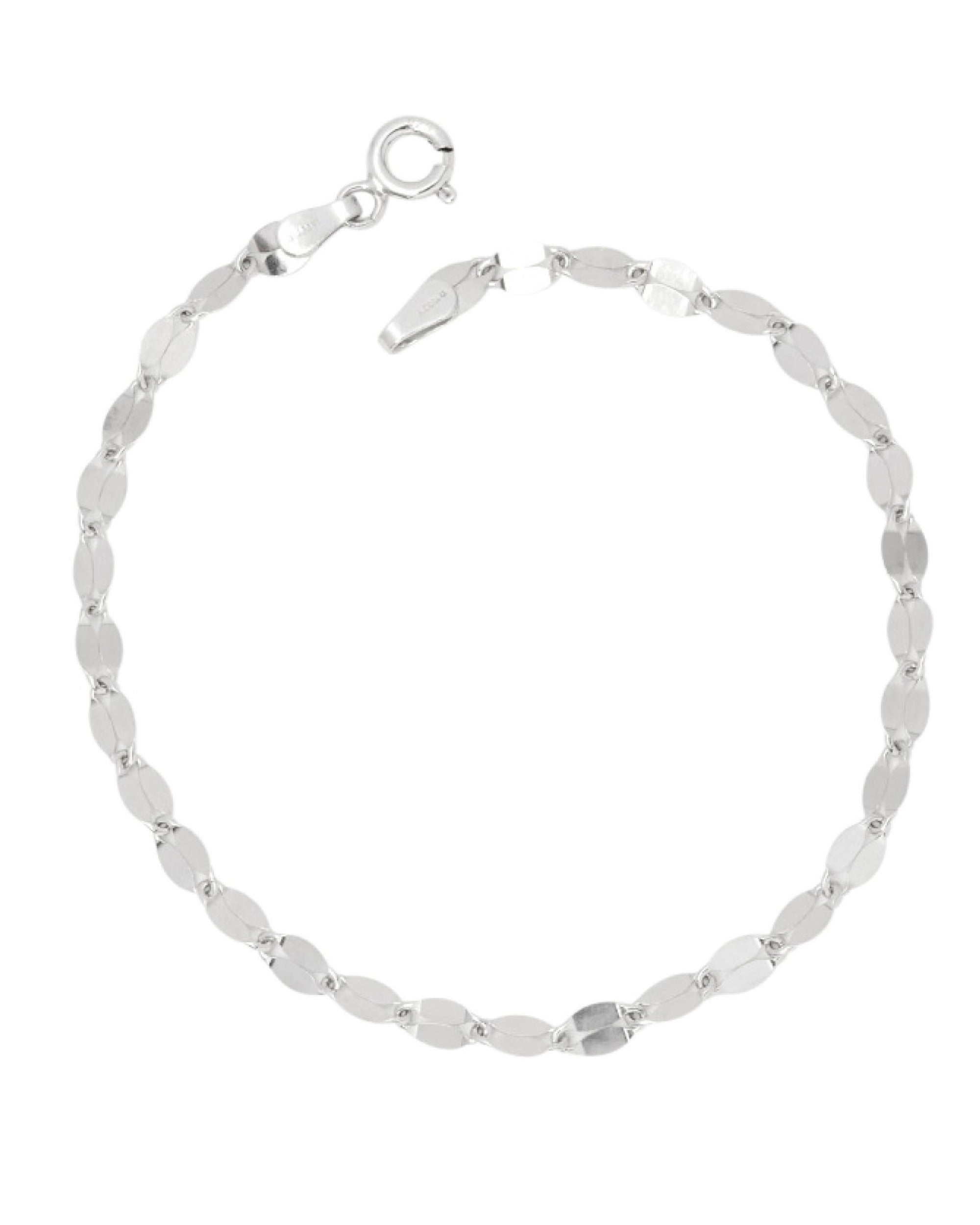 BRACELET EN ARGENT PASTILLES OVALES