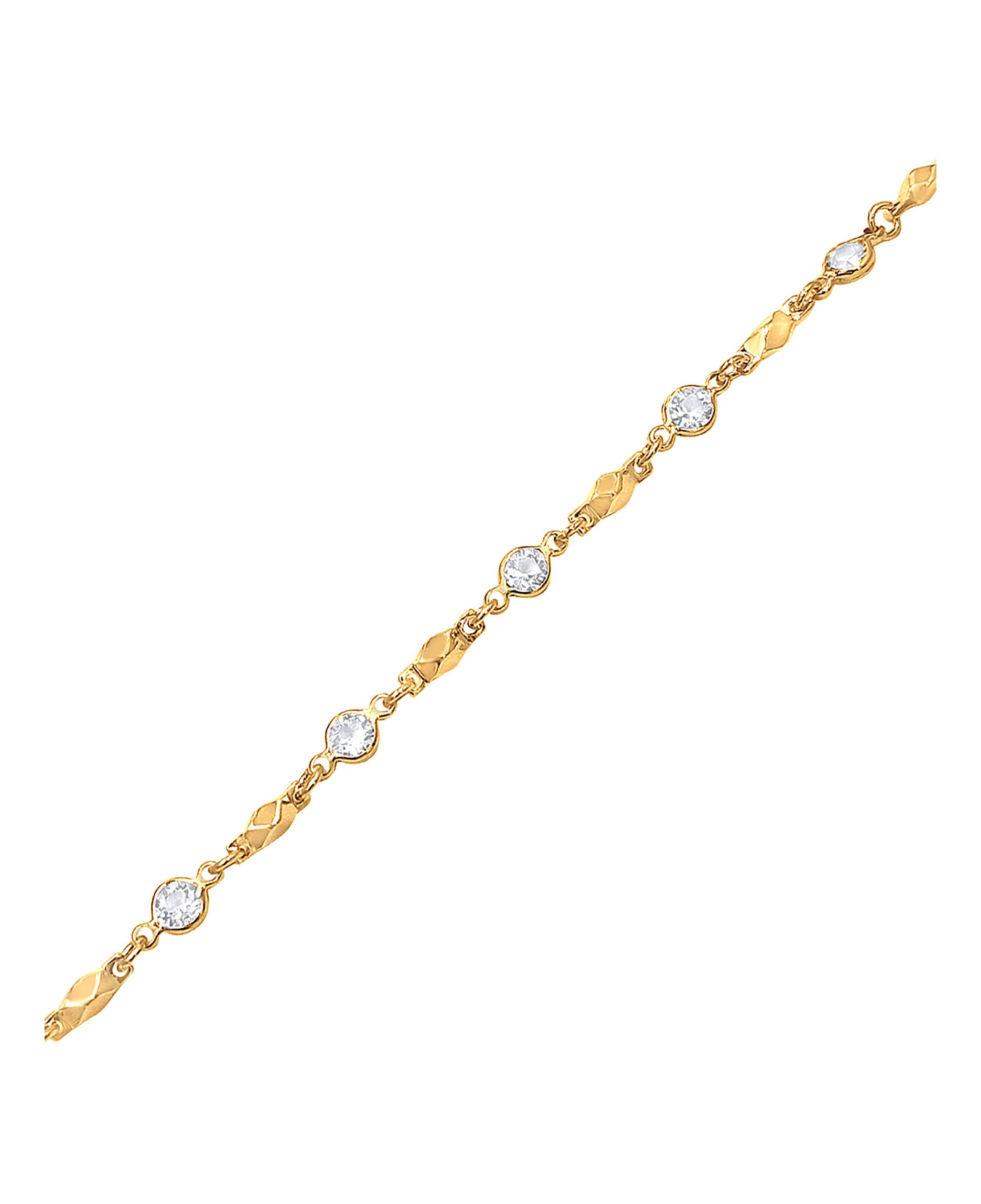 BRACELET EN PLAQUE OR MOTIFS FANTAISIE ET PIERRES