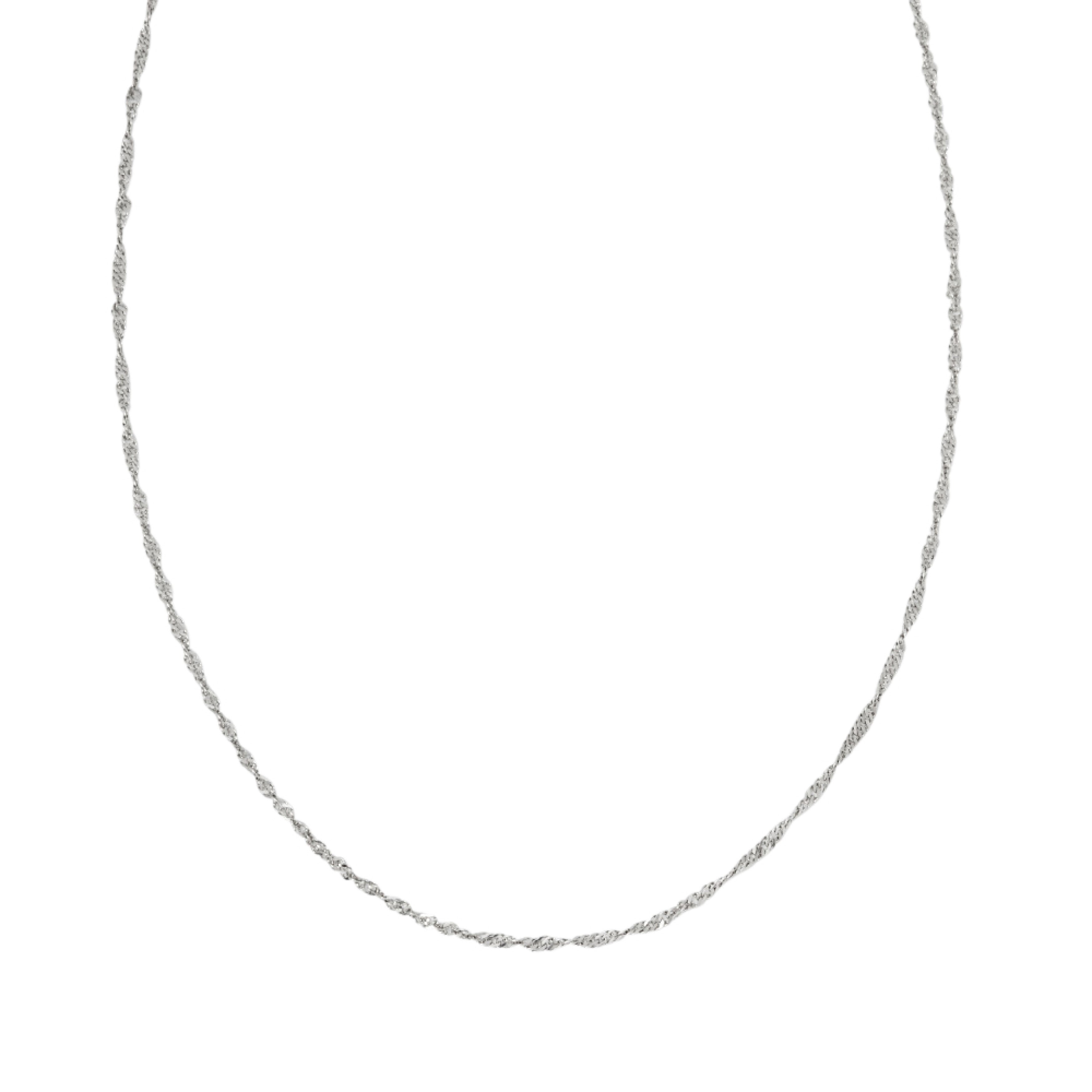 CHAINE EN ARGENT MAILLE SINGAPOUR 2 MM