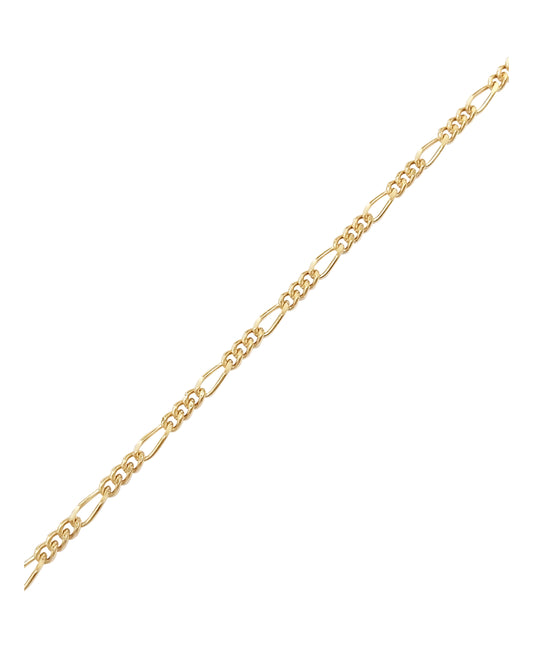 Gold plated figaro link chain 1.75 mm