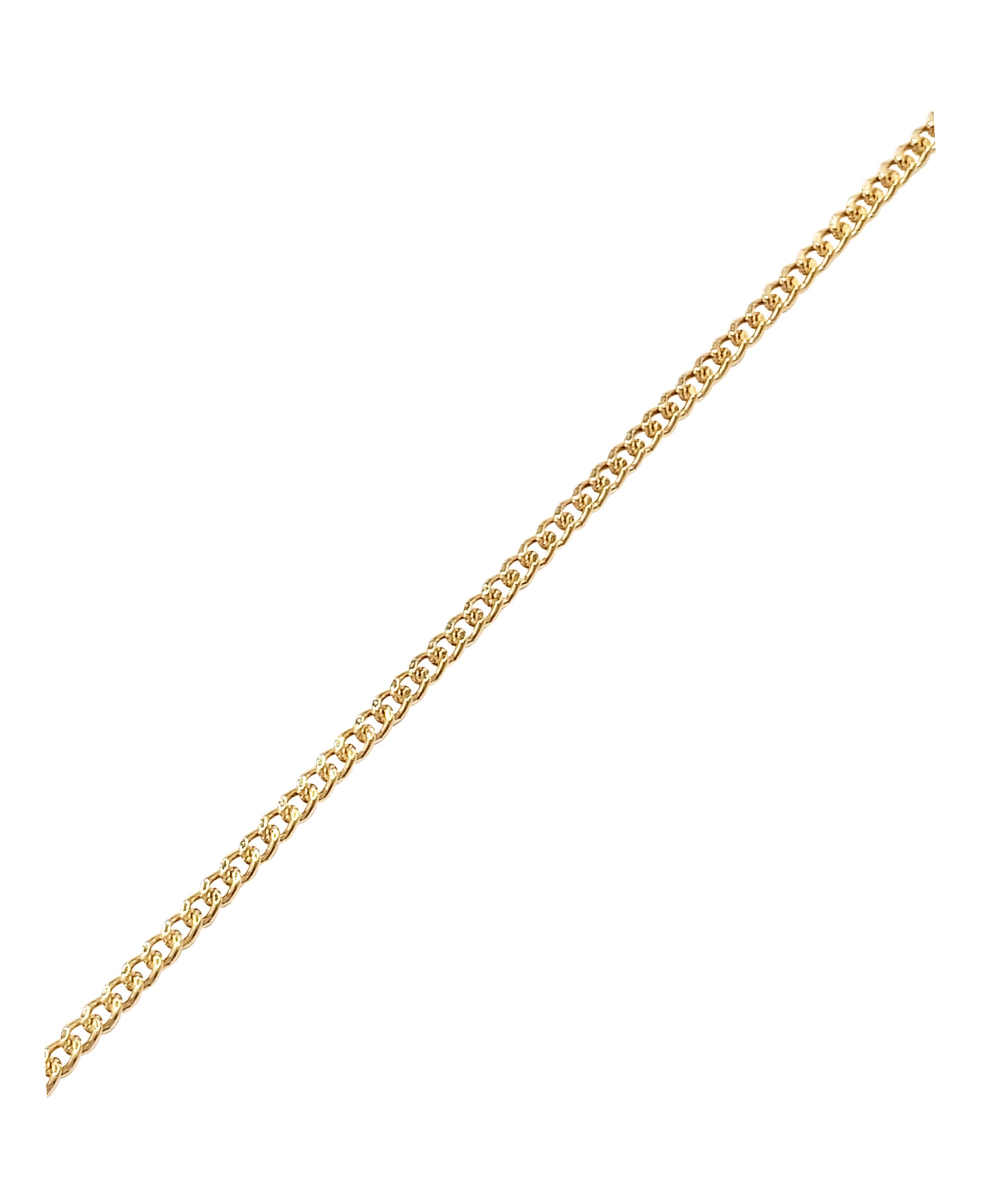 CHAINE EN PLAQUE OR MAILLE GOURMETTE 1,25 MM