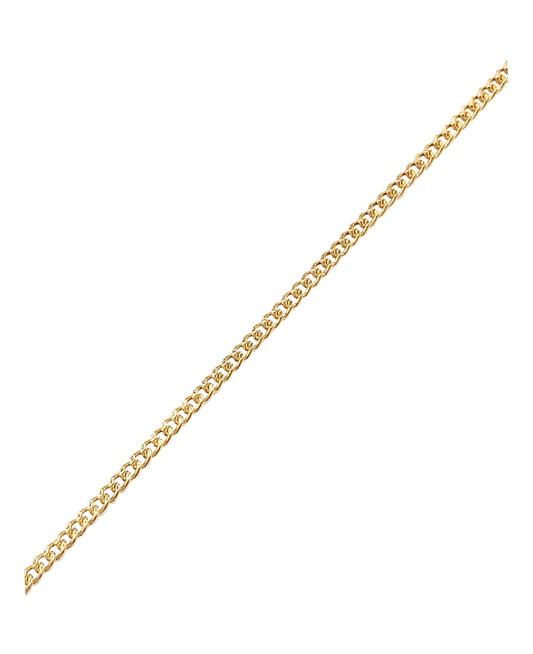 Gold plated gourmette chain 1.25 mm