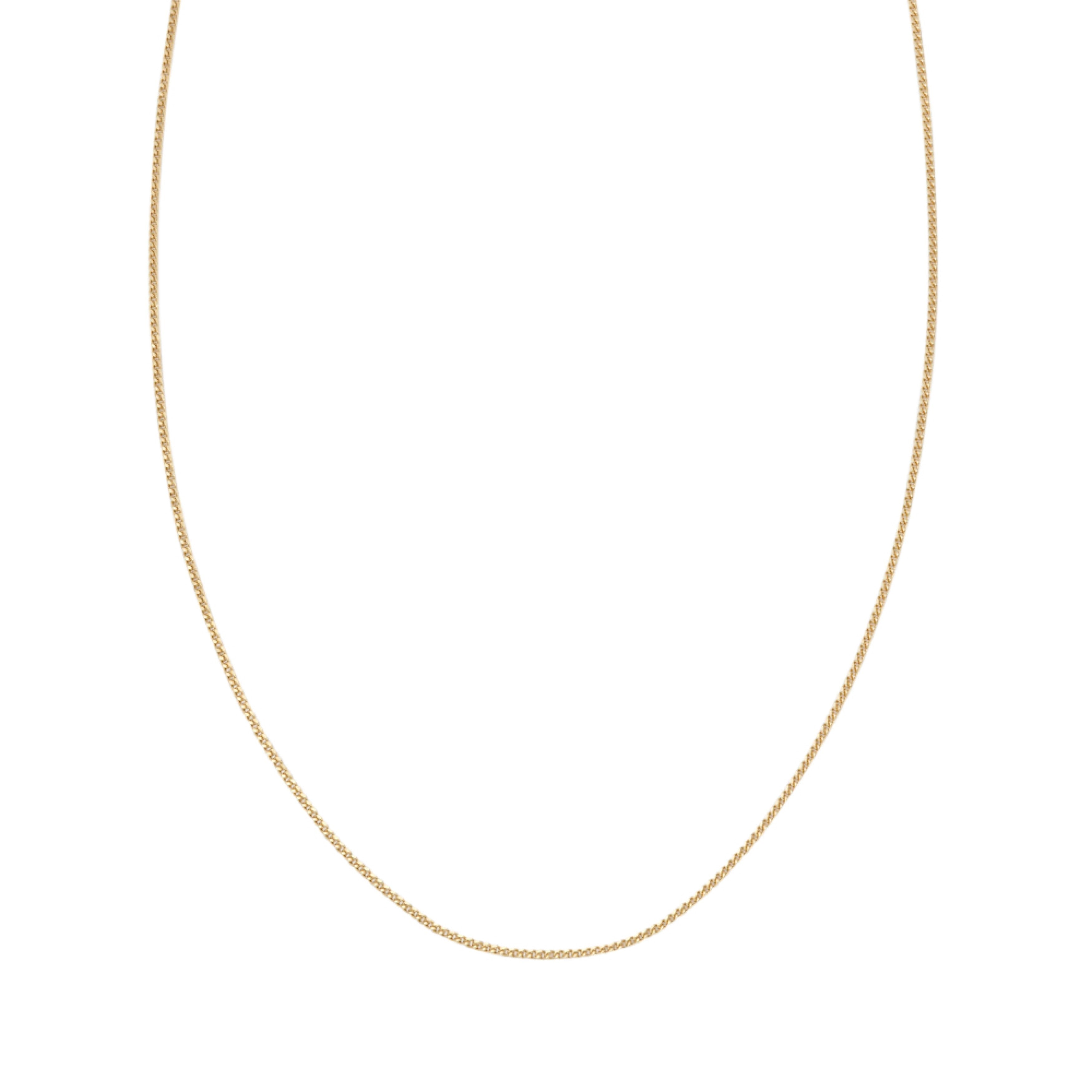 CHAINE EN PLAQUE OR MAILLE GOURMETTE 1,25 MM