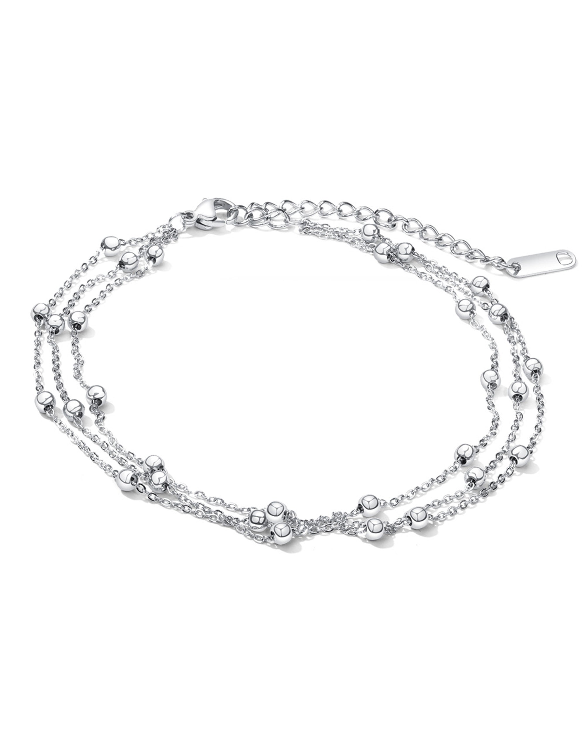 Chevillière en acier massif triple maille avec billes 