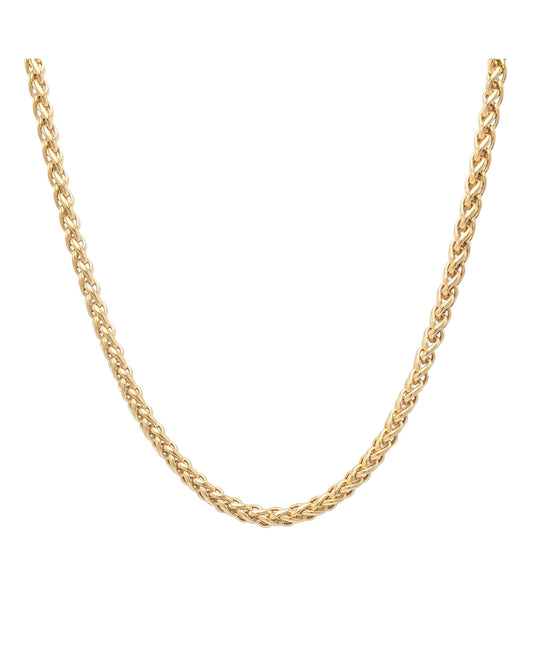 Gold-plated steel palm mesh necklace