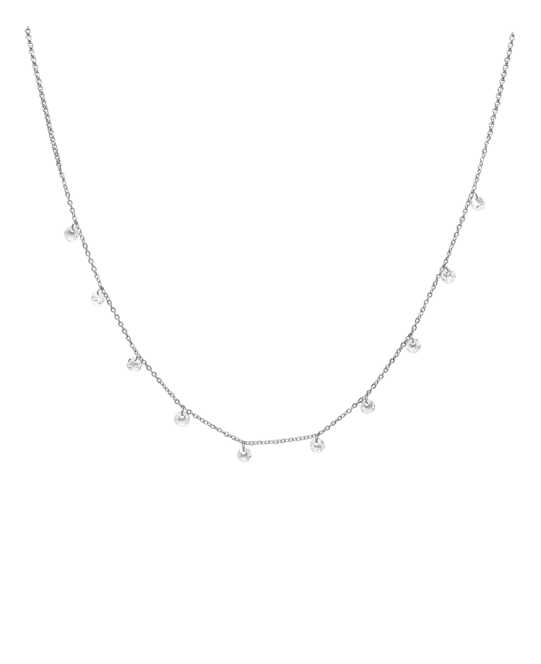 COLLIER EN ARGENT 10 PIERRES PENDANTES