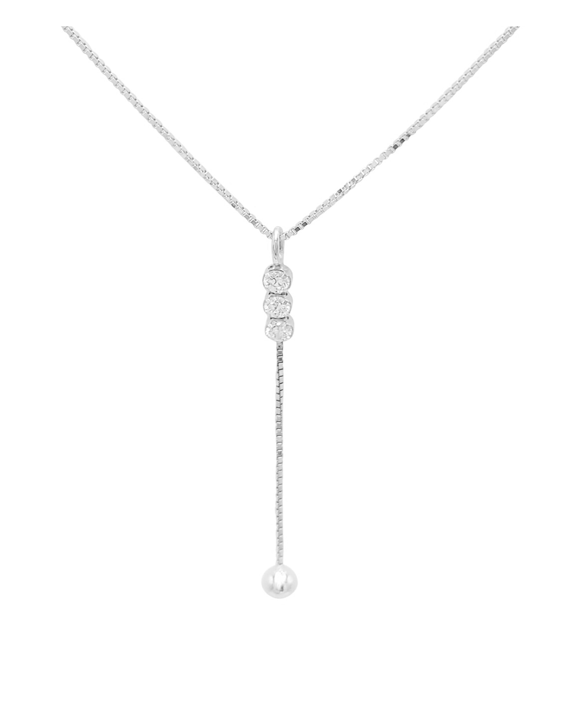 Collier en argent massif avec maille pendante