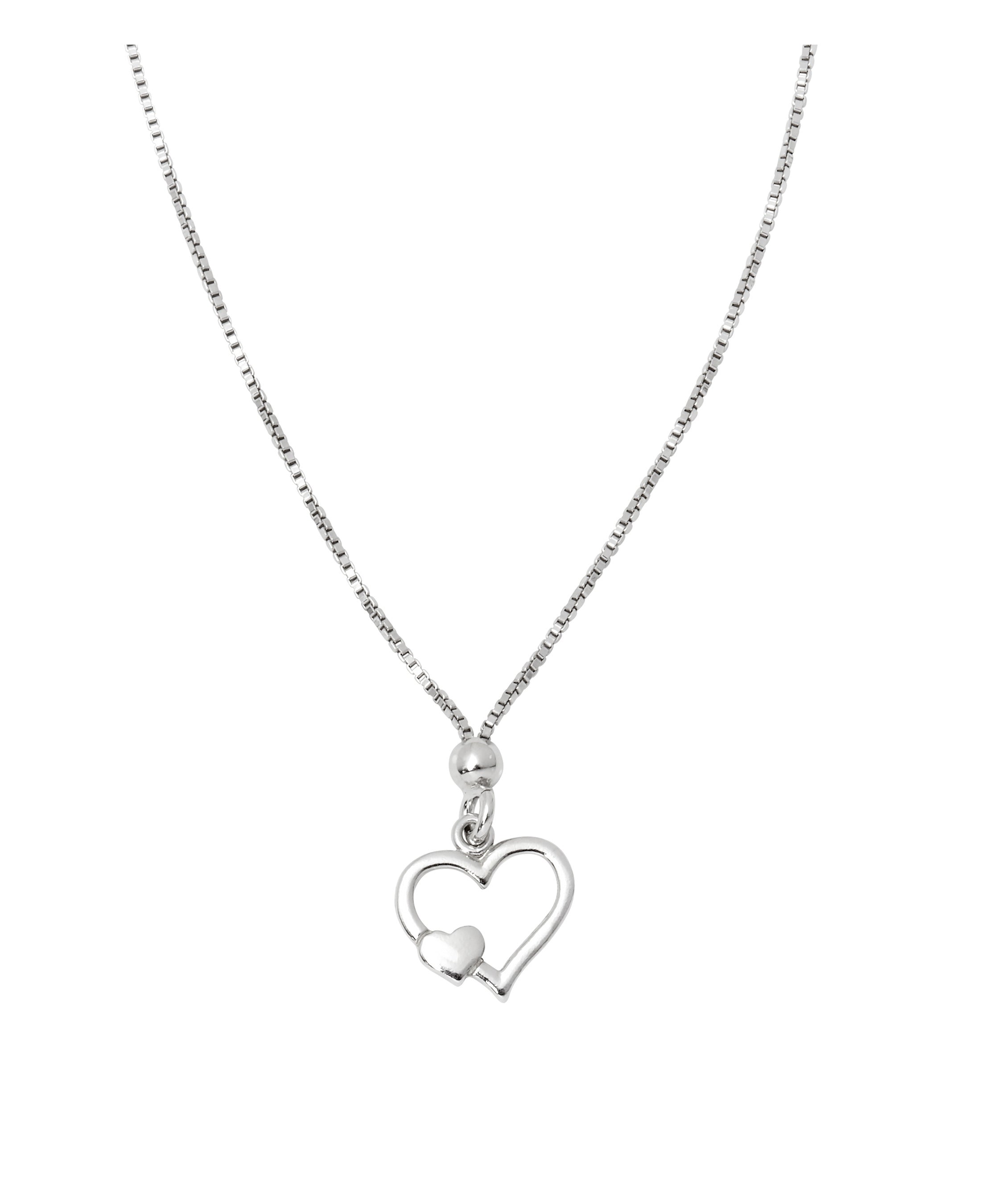 COLLIER EN ARGENT AVEC COEUR