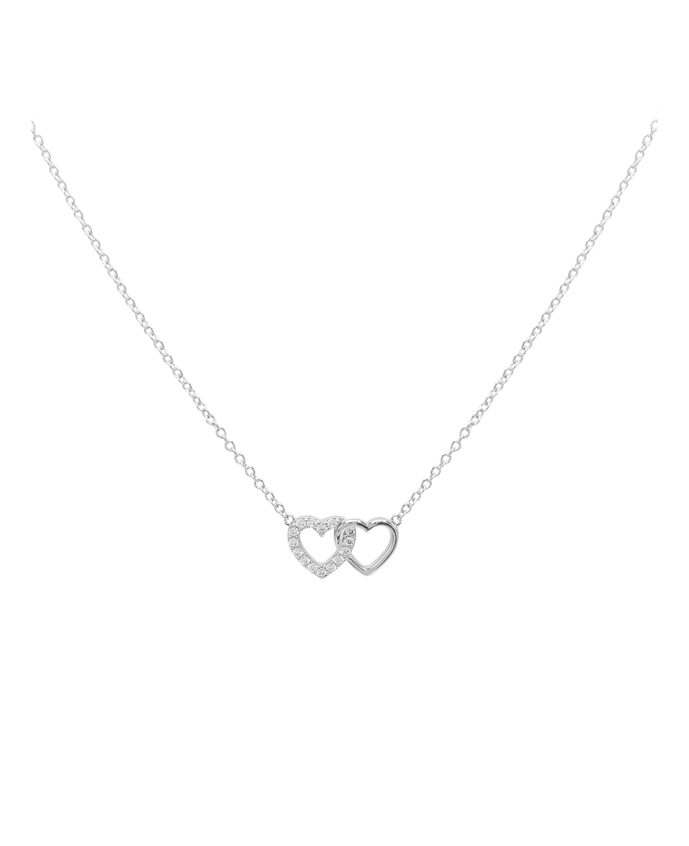 COLLIER EN ARGENT AVEC DOUBLE COEUR