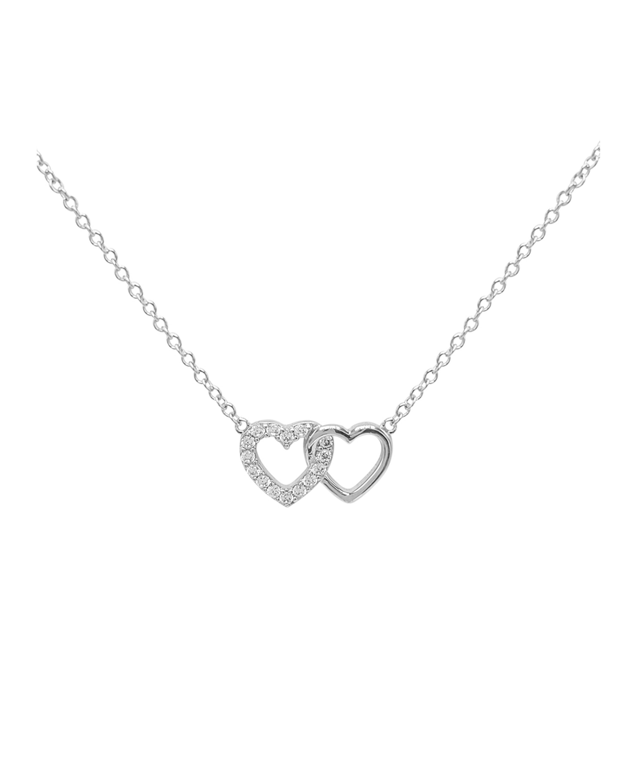 COLLIER EN ARGENT AVEC DOUBLE COEUR