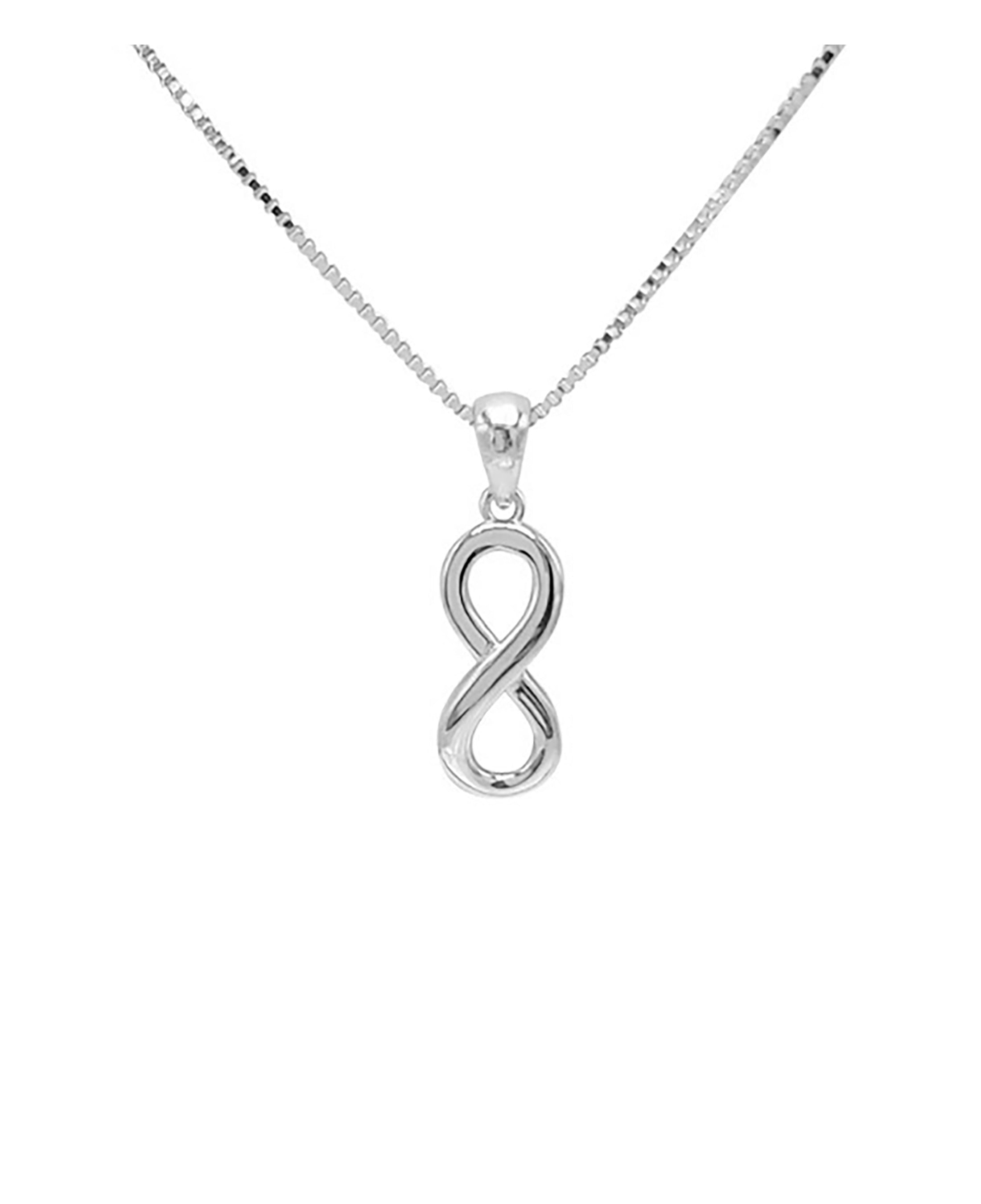 Collier Venizi en argent massif avec pendentif infini
