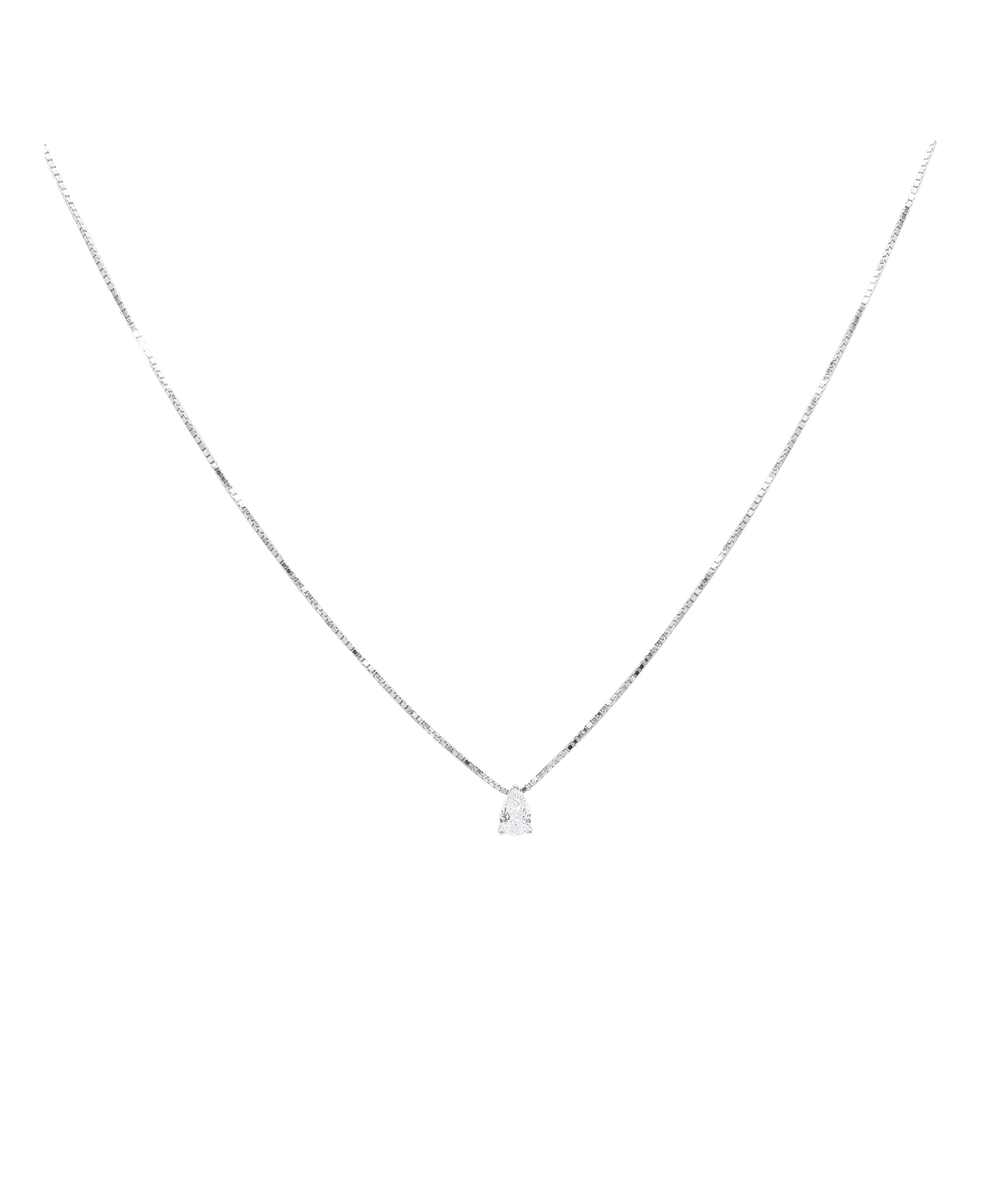 COLLIER EN ARGENT AVEC PENDENTIF SOLITAIRE TRIANGLE
