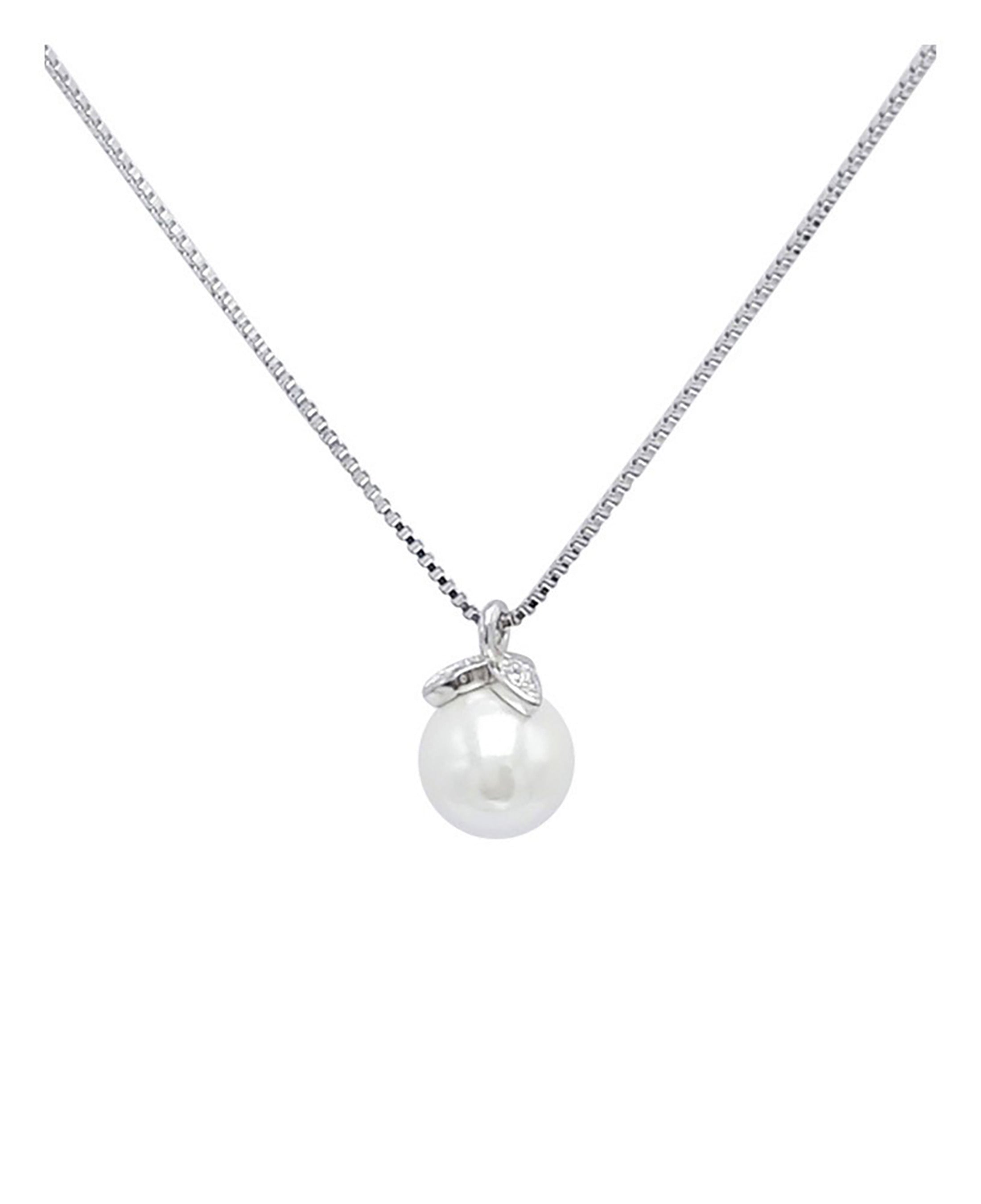 COLLIER EN ARGENT AVEC PERLE BLANCHE