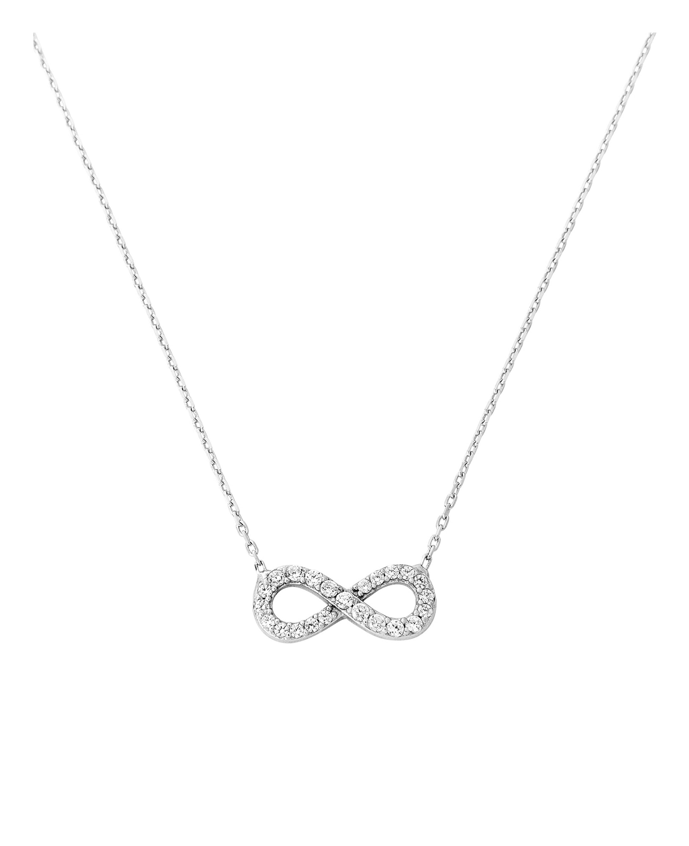 Collier Venizi en argent massif avec infini serti de pierres