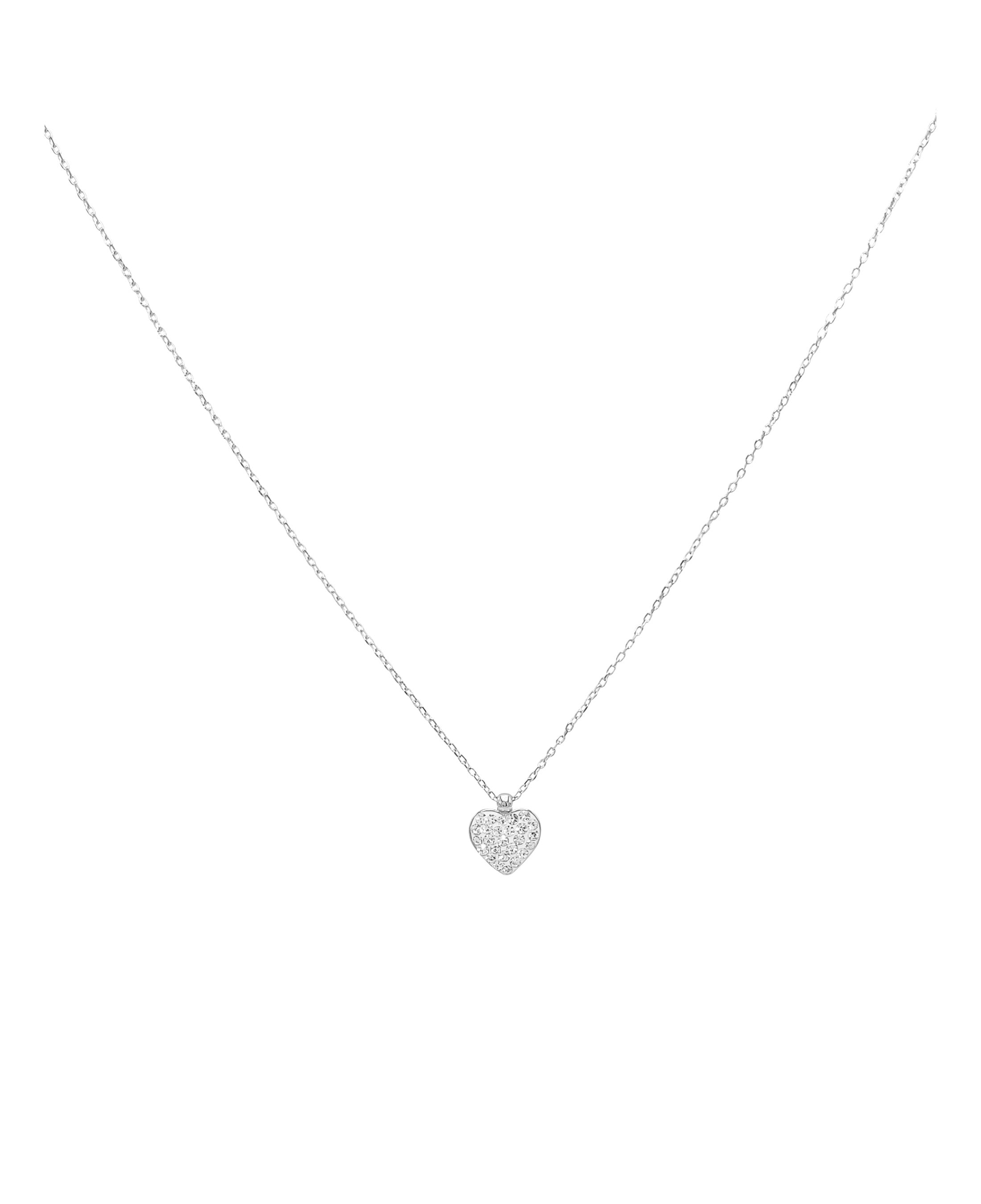 ❤ Collier en argent massif pendentif coeur avec strass ❤