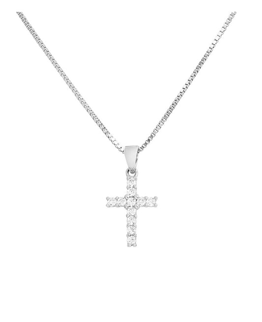 Collier en argent pendentif croix