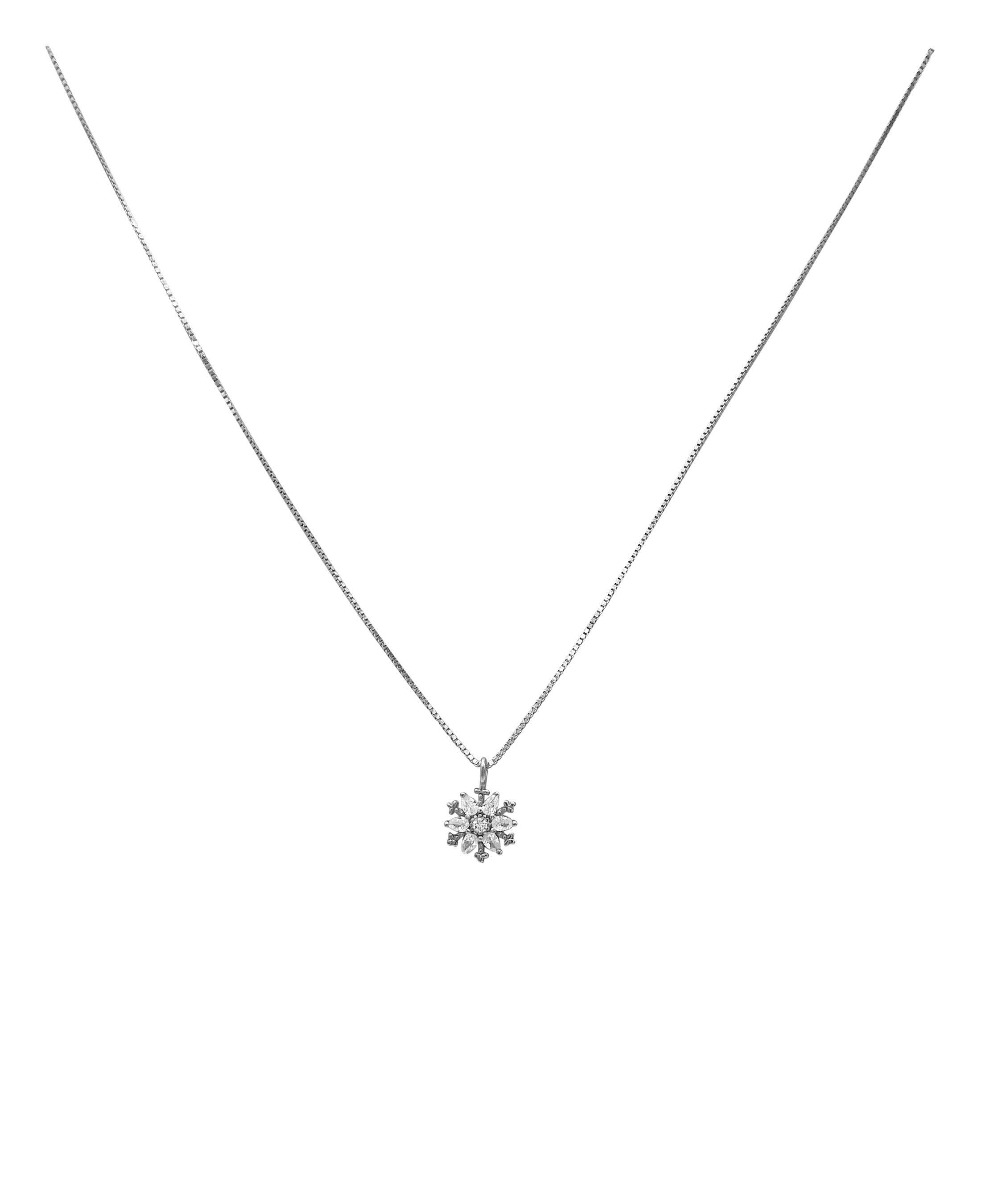 COLLIER EN ARGENT PENDENTIF FLOCON DE NEIGE AVEC PIERRES