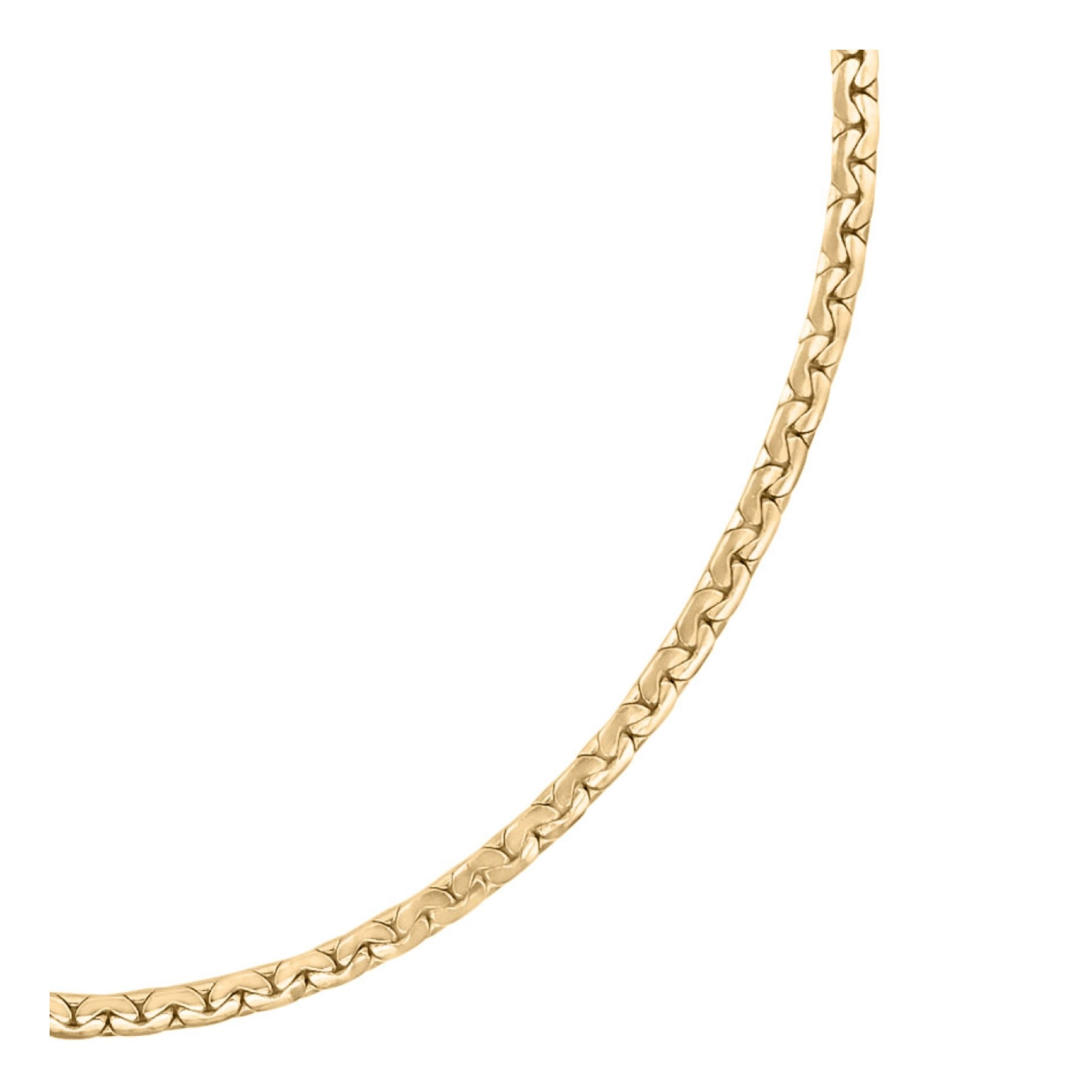 COLLIER EN PLAQUE OR MAILLE HARICOT