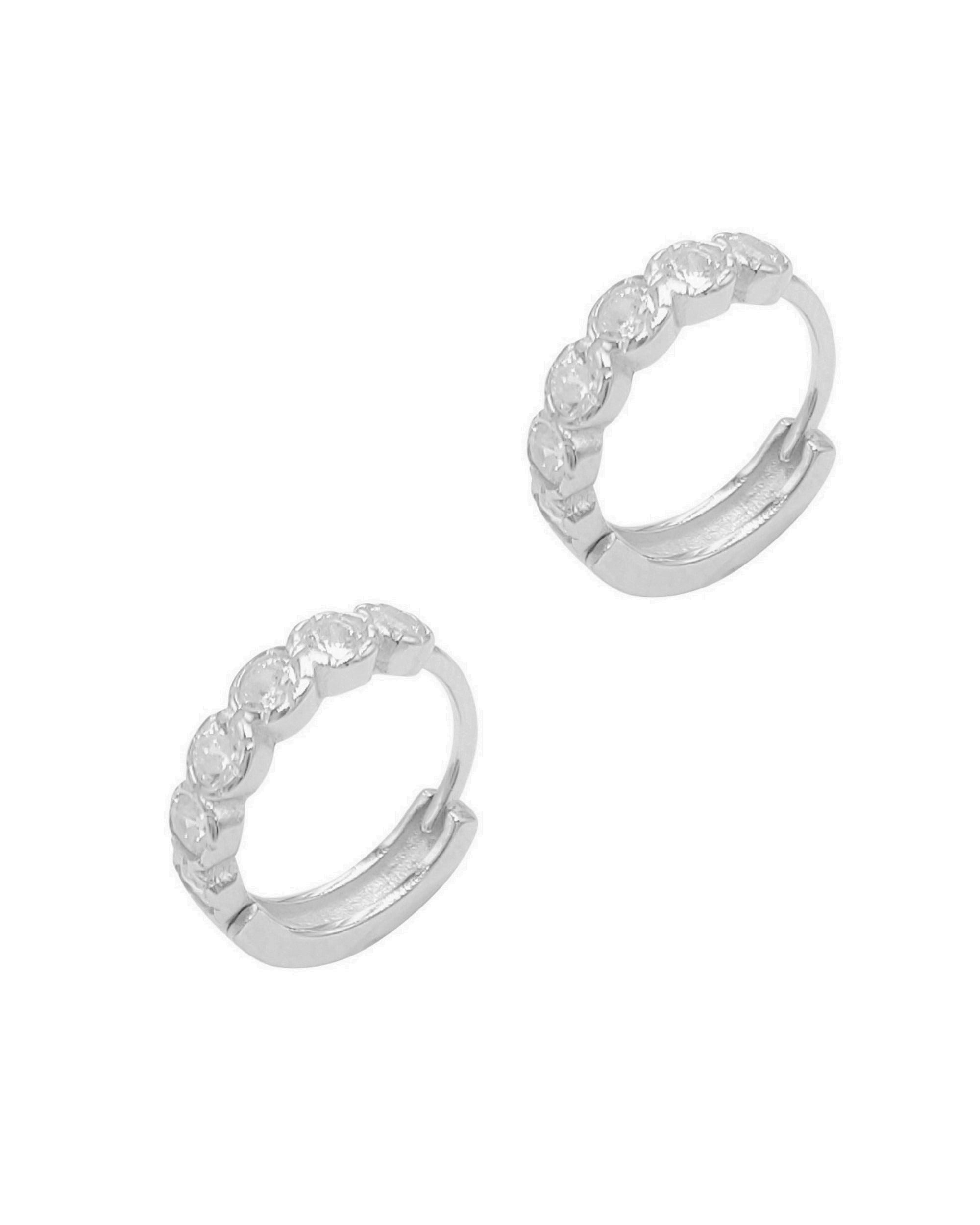 CREOLES EN ARGENT SERTIES DE PIERRES 1,4 CM