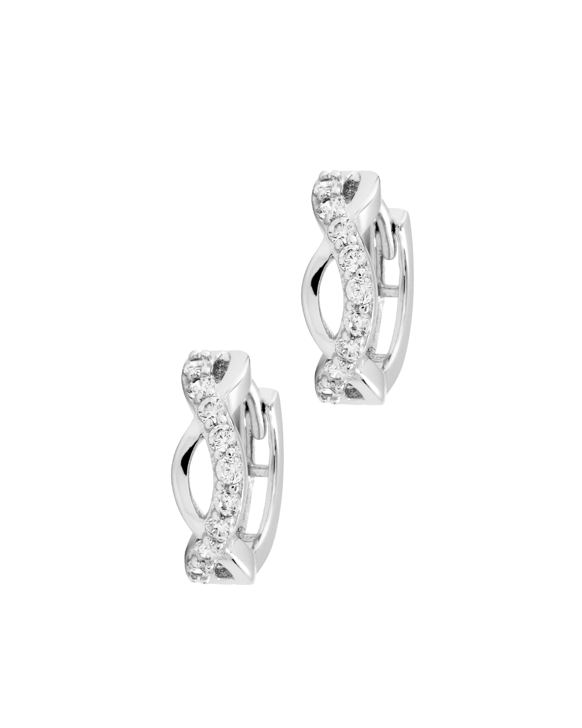 CREOLES EN ARGENT SERTIES DE PIERRES 1,4 CM