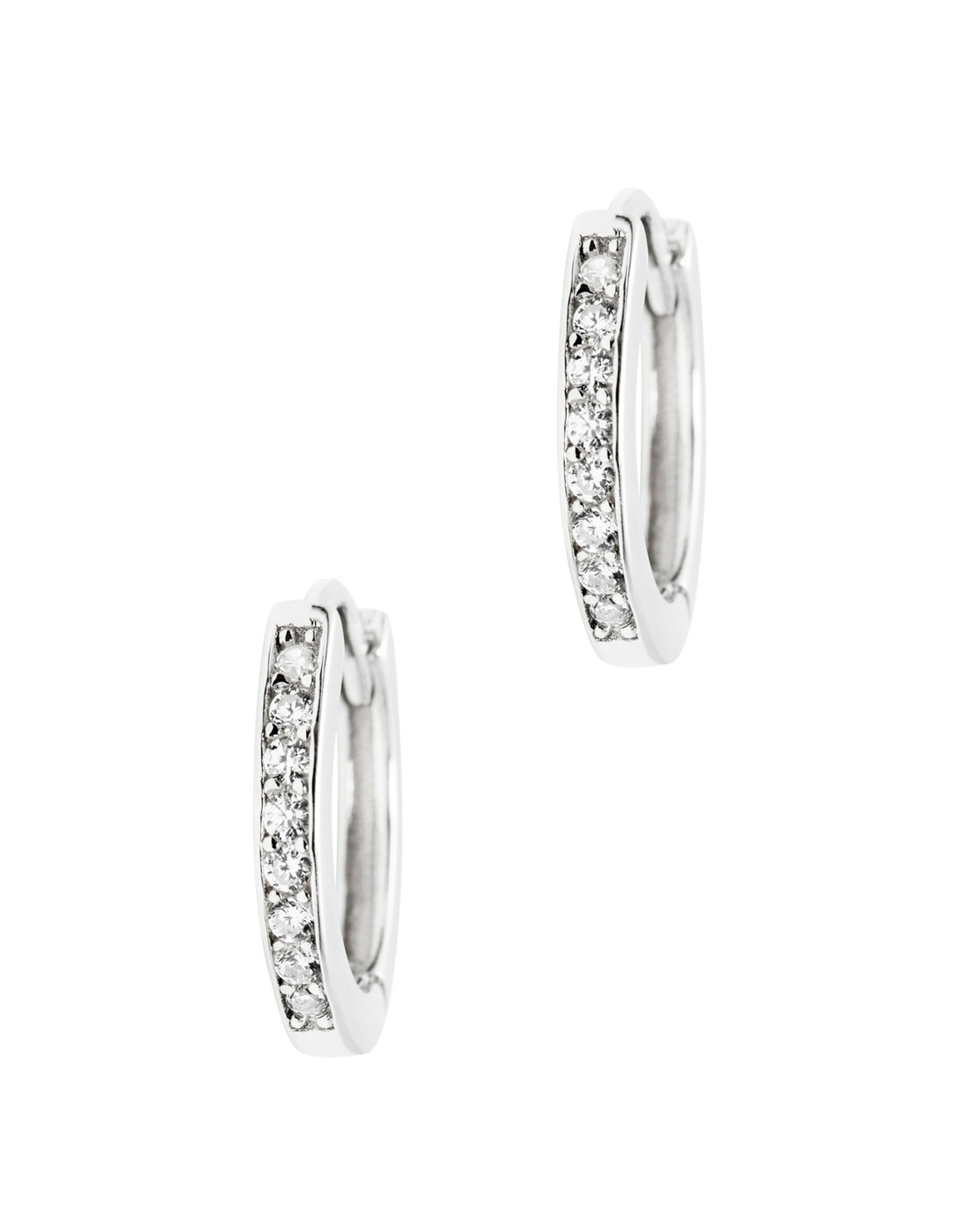 CREOLES EN ARGENT SERTIES DE PIERRES 1,7 MM