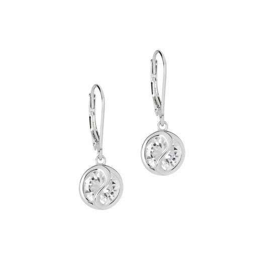Dormeuse en argent solitaire pendant