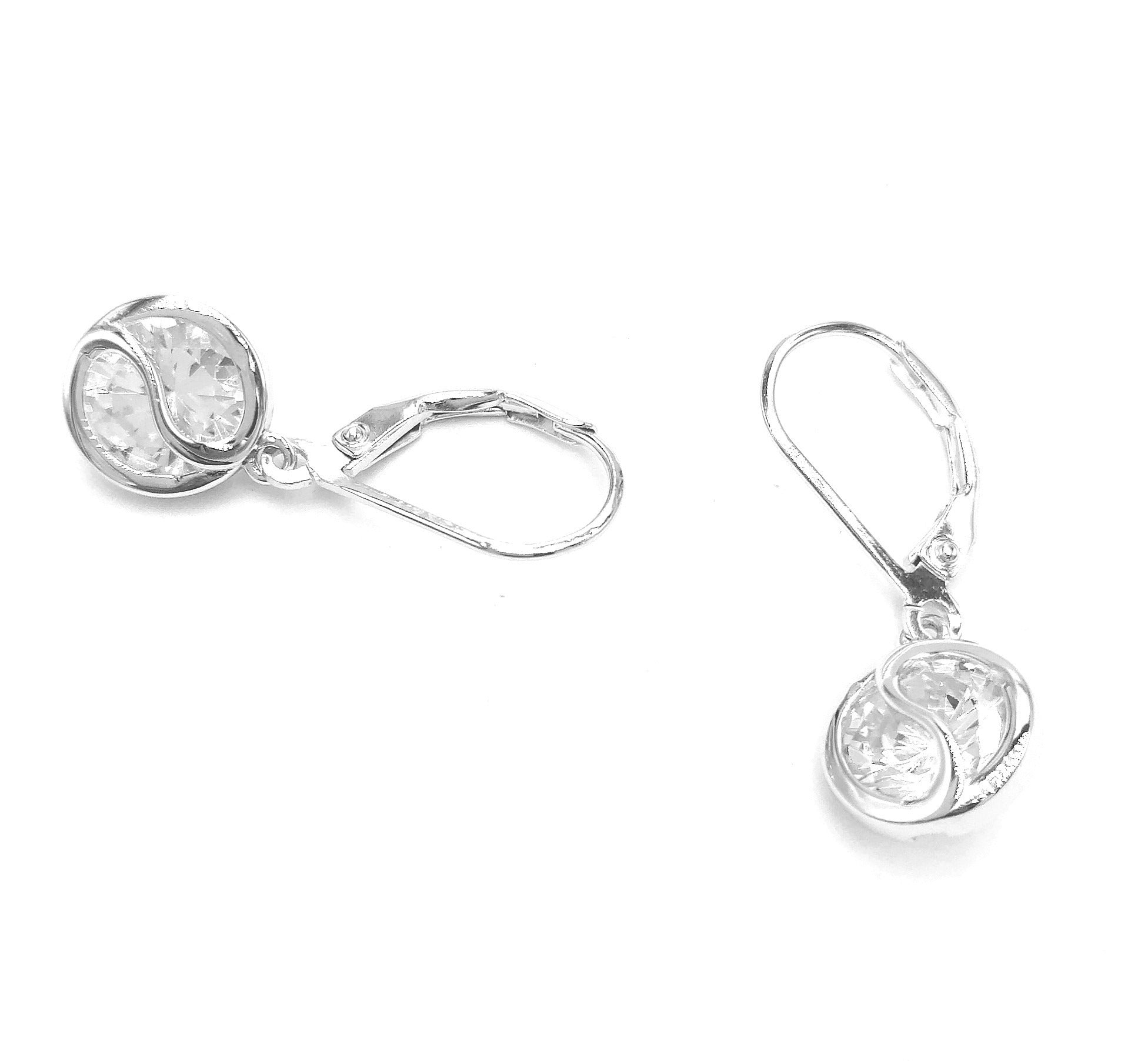 DORMEUSE EN ARGENT SOLITAIRE PENDANT