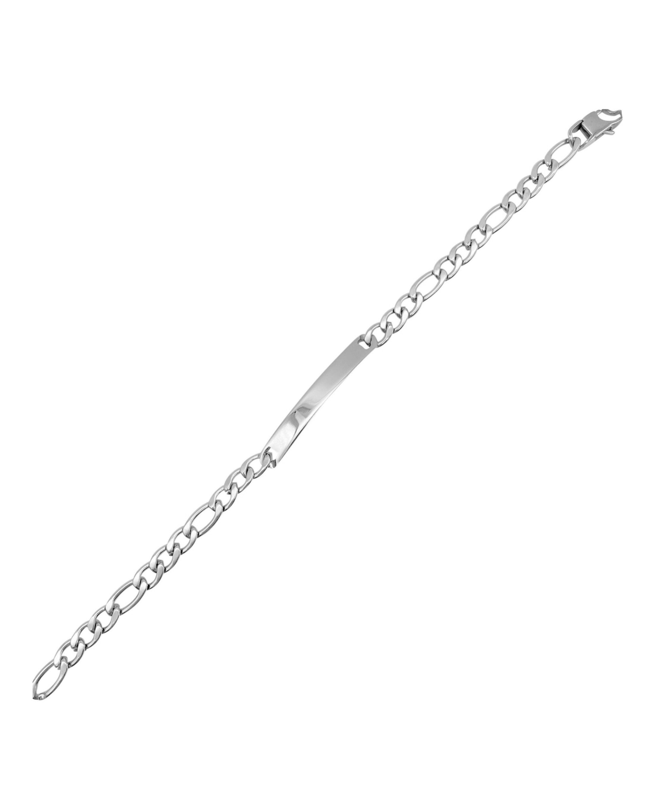 Gourmette Venizi en acier massif maille figaro 